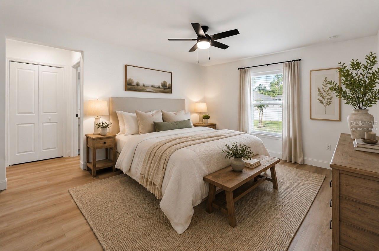 Primary Bedroom-Virtually Staged - 18 FLAMINGO DR, PALM COAST