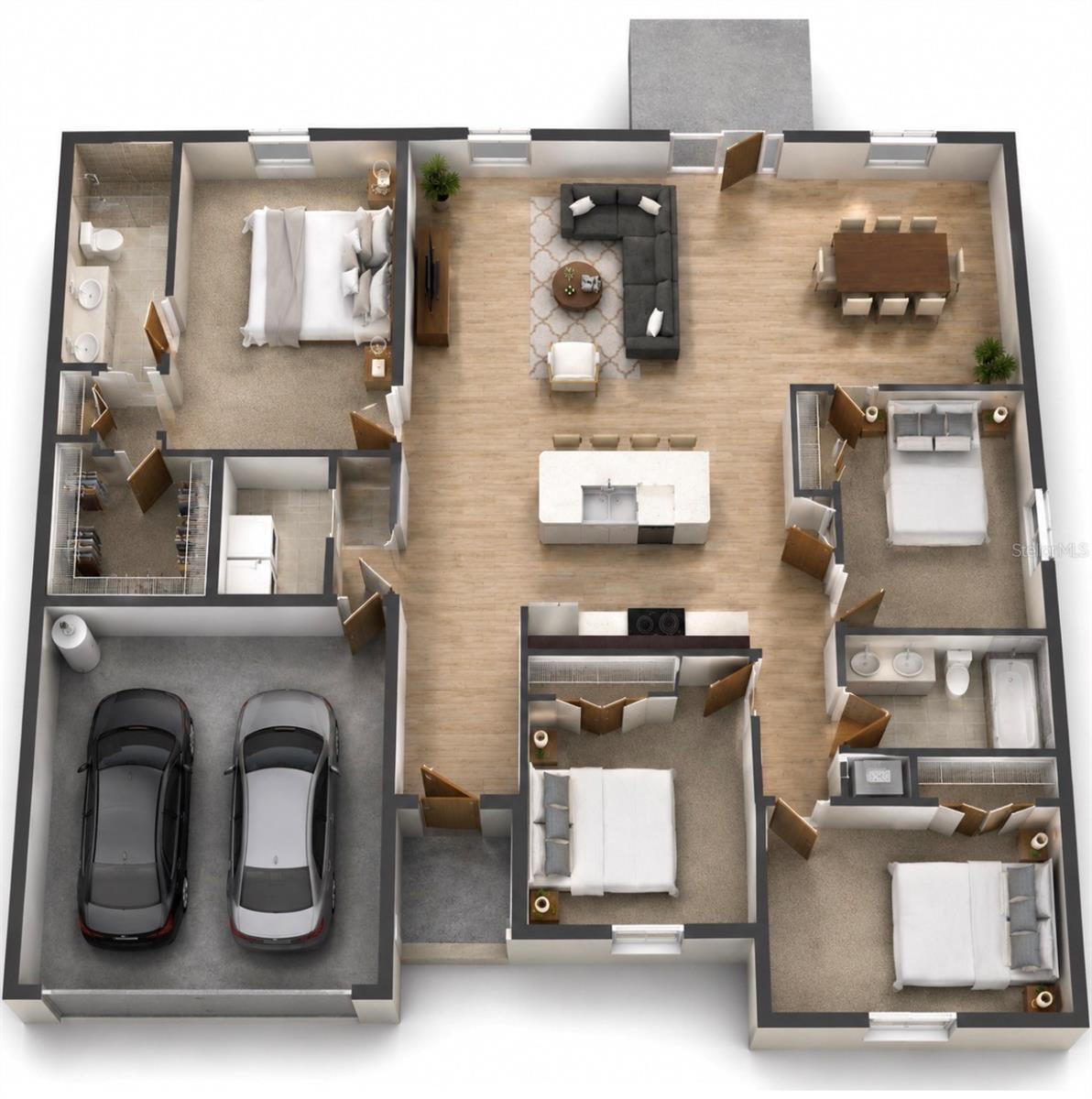 3D Floor-plan - 18 FLAMINGO DR, PALM COAST