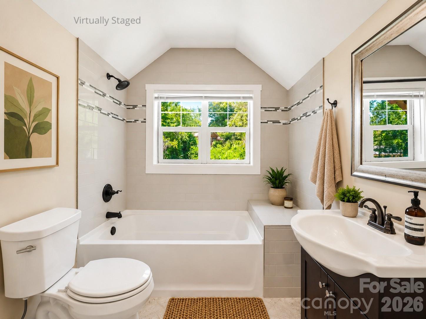 Virtually Staged. Third level Bath. - 25 Shady Park Lane, Asheville