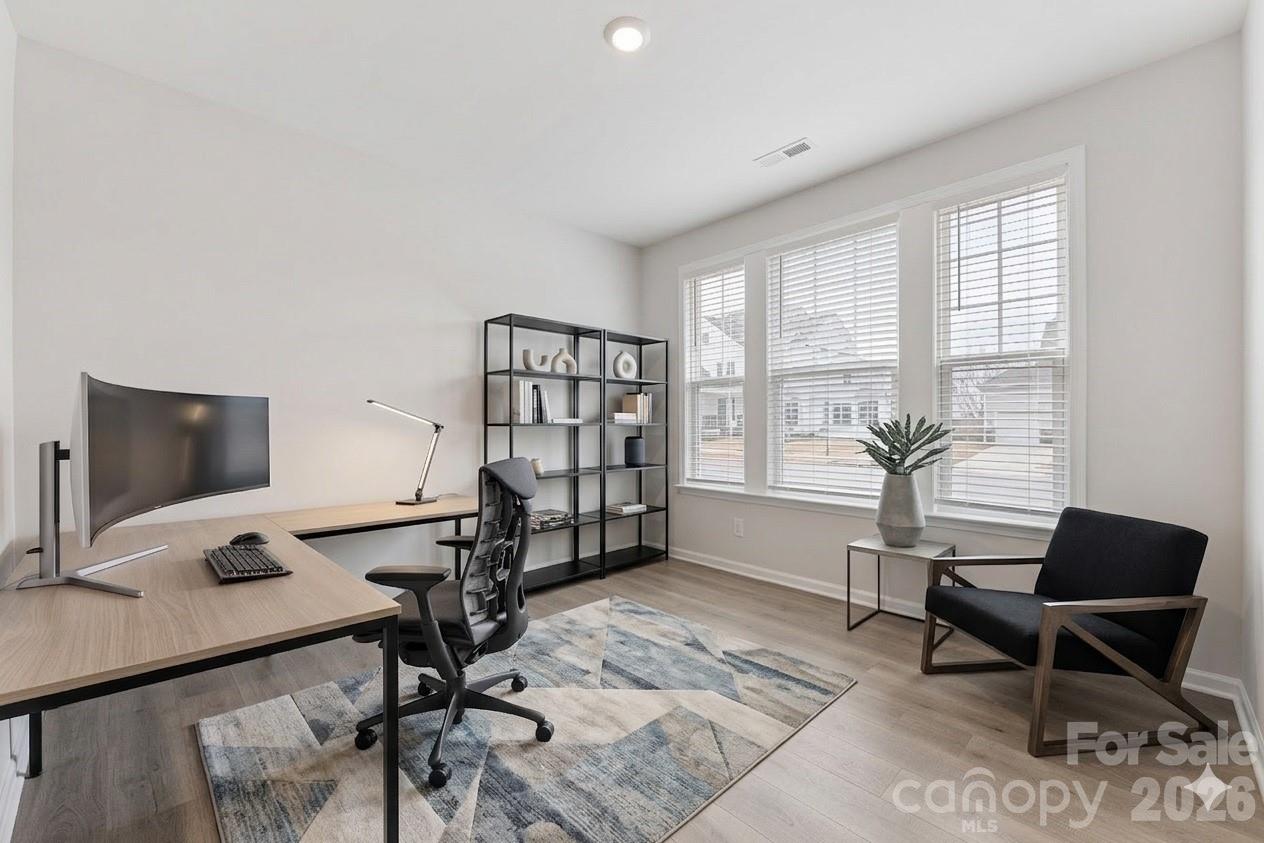 virtually staged office - 346 W Waterlynn Road, Mooresville
