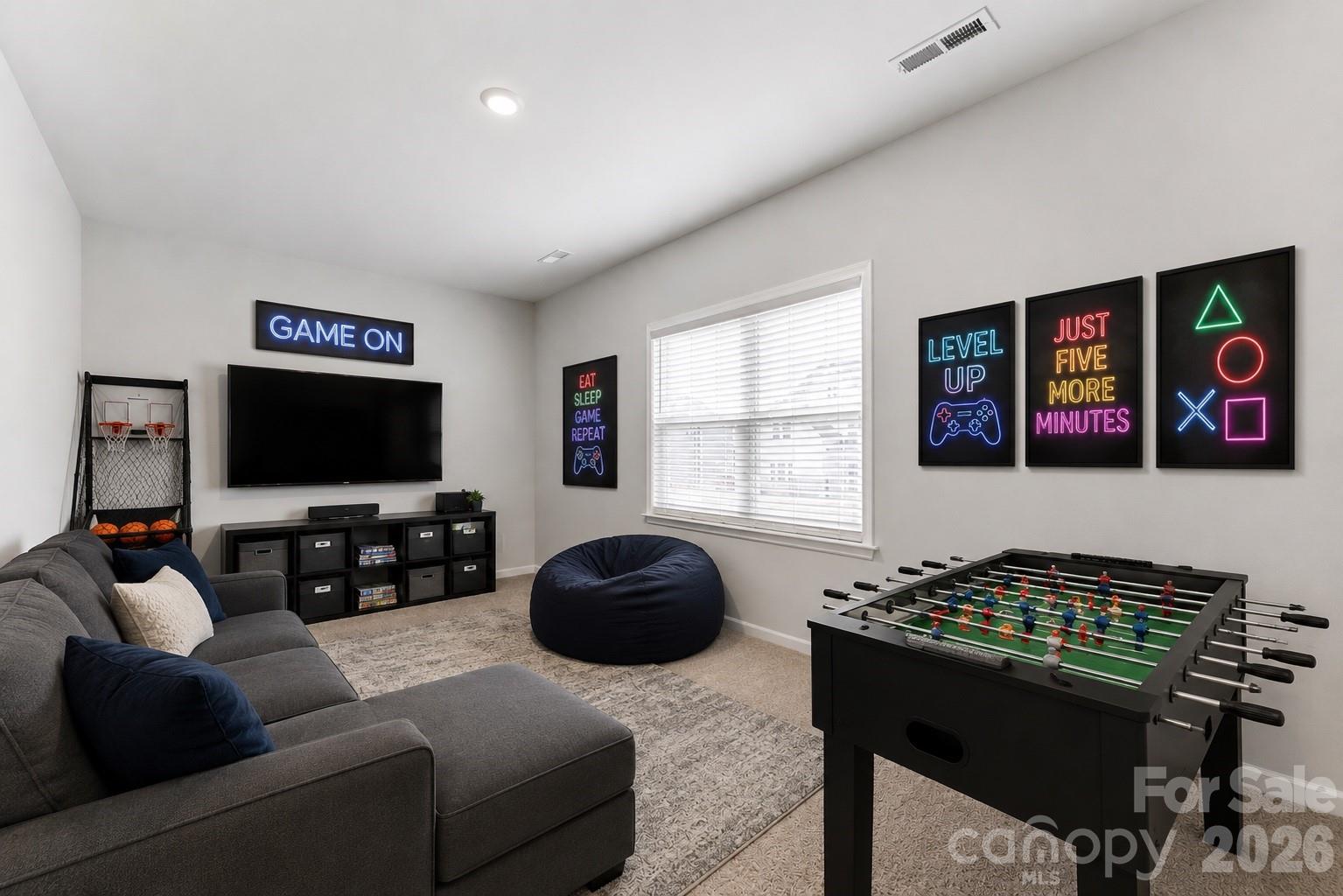 virtually staged-game room - 346 W Waterlynn Road, Mooresville
