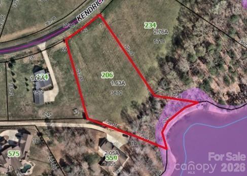 Estimated lot lines for Davidson County GIS - 206 Kendricks Cove, Lexington