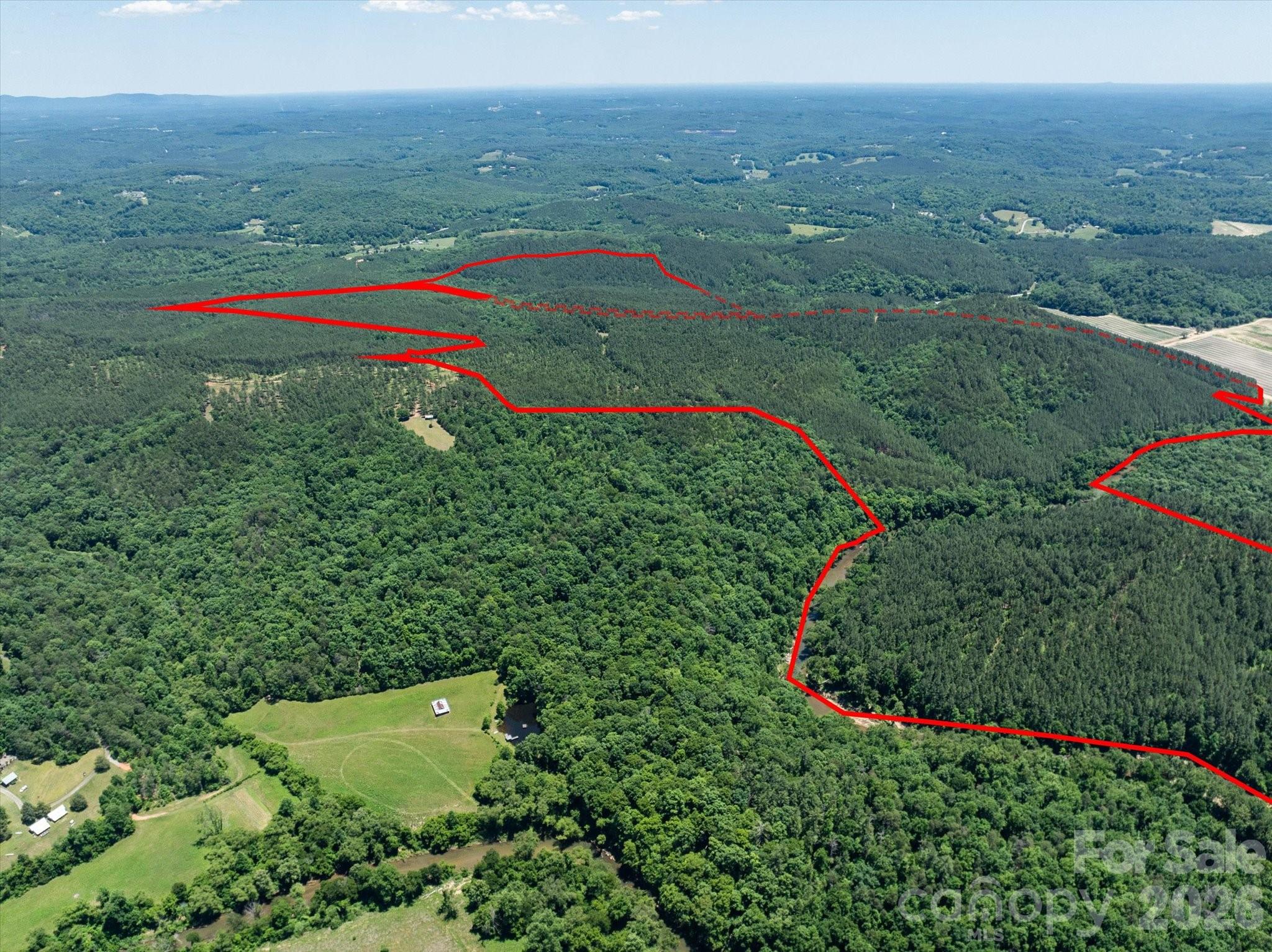 Aerial looking to the SE - again note Broad River frontage. - 99999 Thompson Lake Road, Rutherfordton