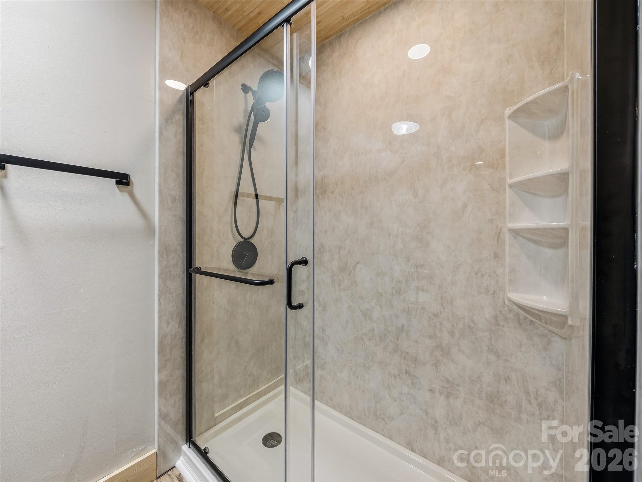 guest shower - 785 Pisgah Forest Drive, Pisgah Forest