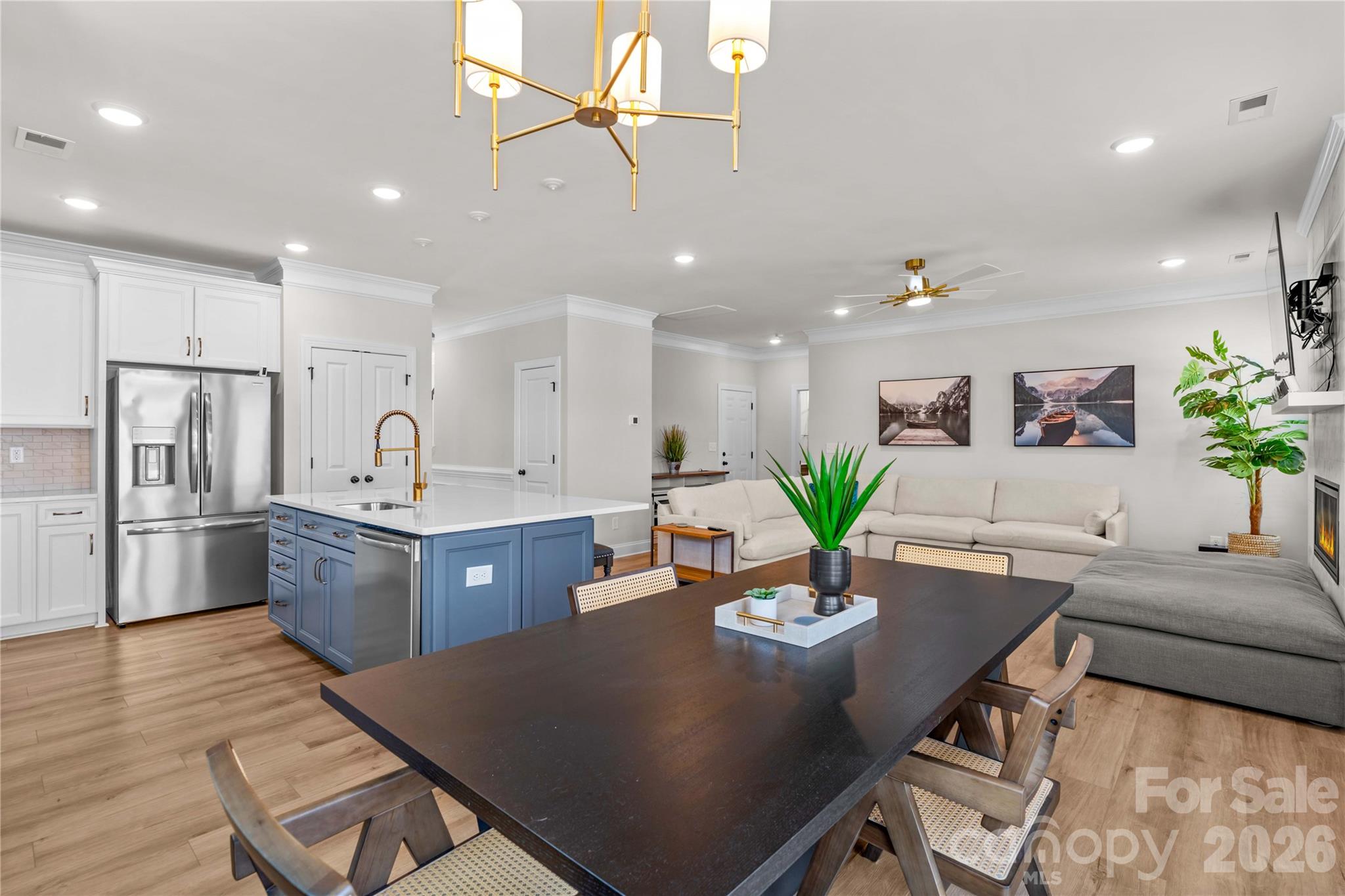 Dining Area/Great Room/Kitchen - 116 Summerhill Drive, Mooresville