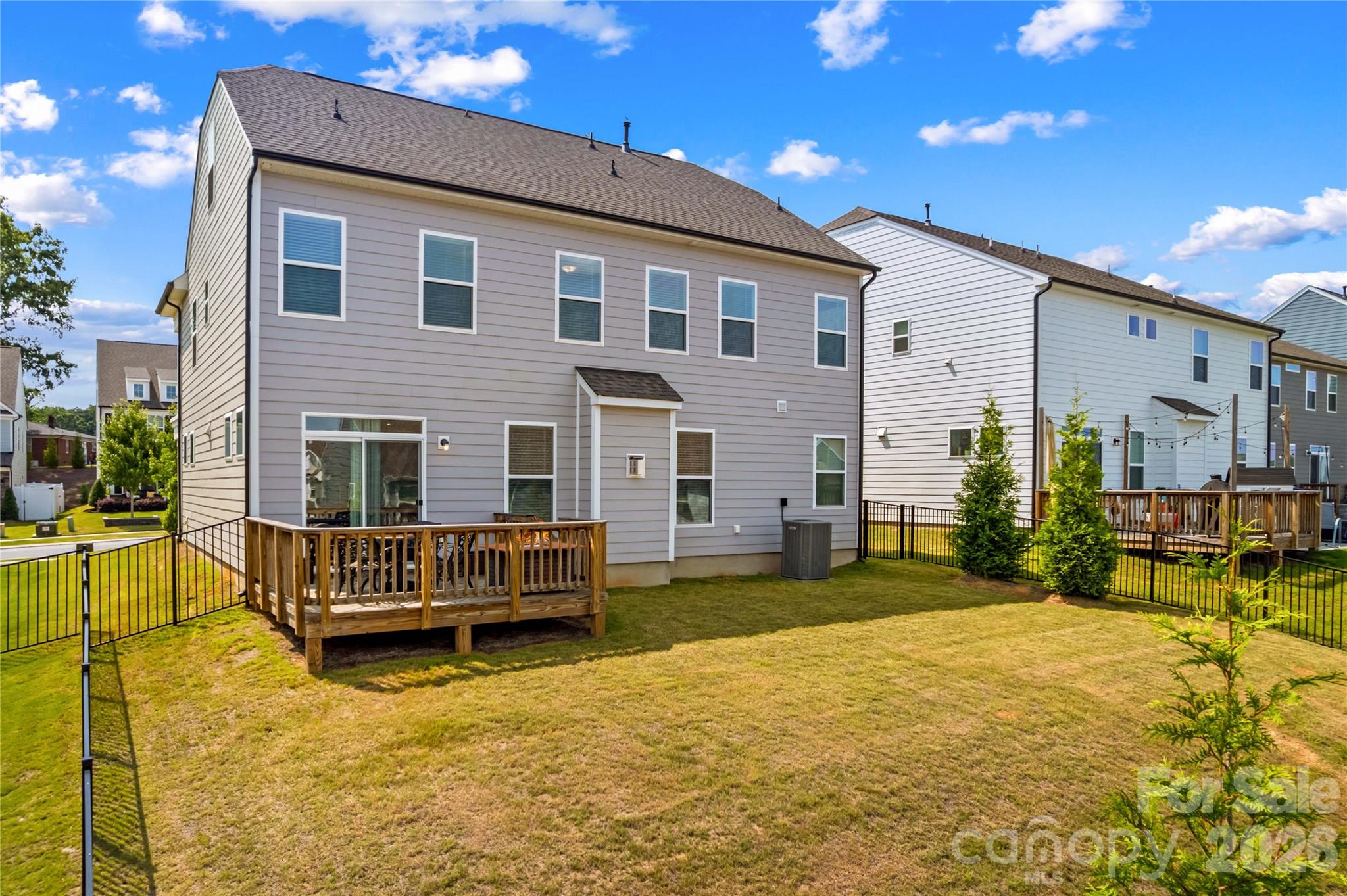 Fenced backyard - 116 Summerhill Drive, Mooresville