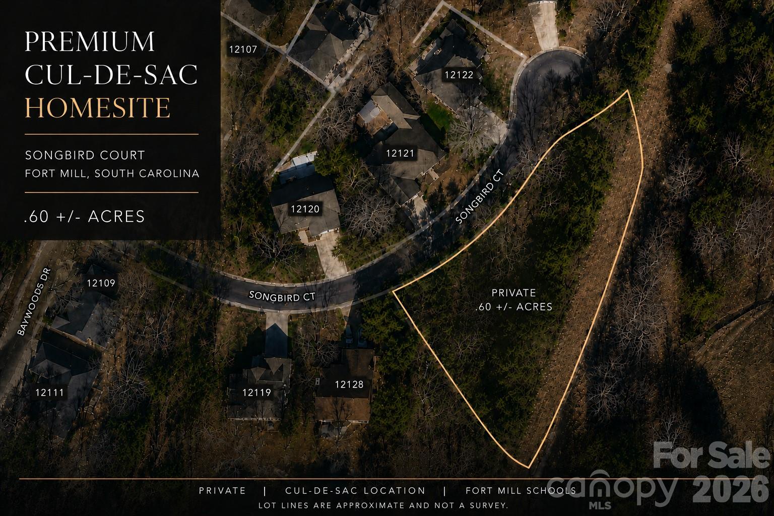 Lot at 12127 Song Bird Court, Tega Cay, photo 2 of 3