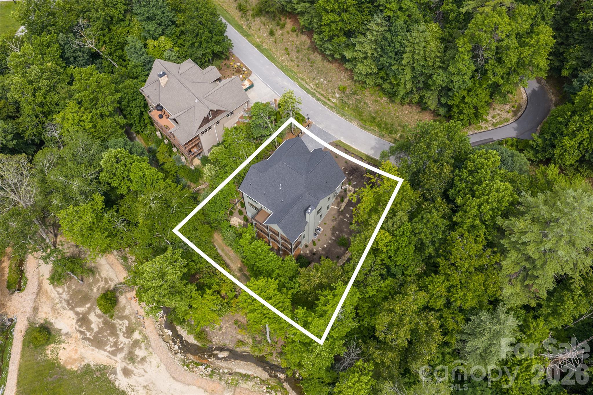 Approximate property outline - not a survey - 58 Blackgum Court, Hendersonville