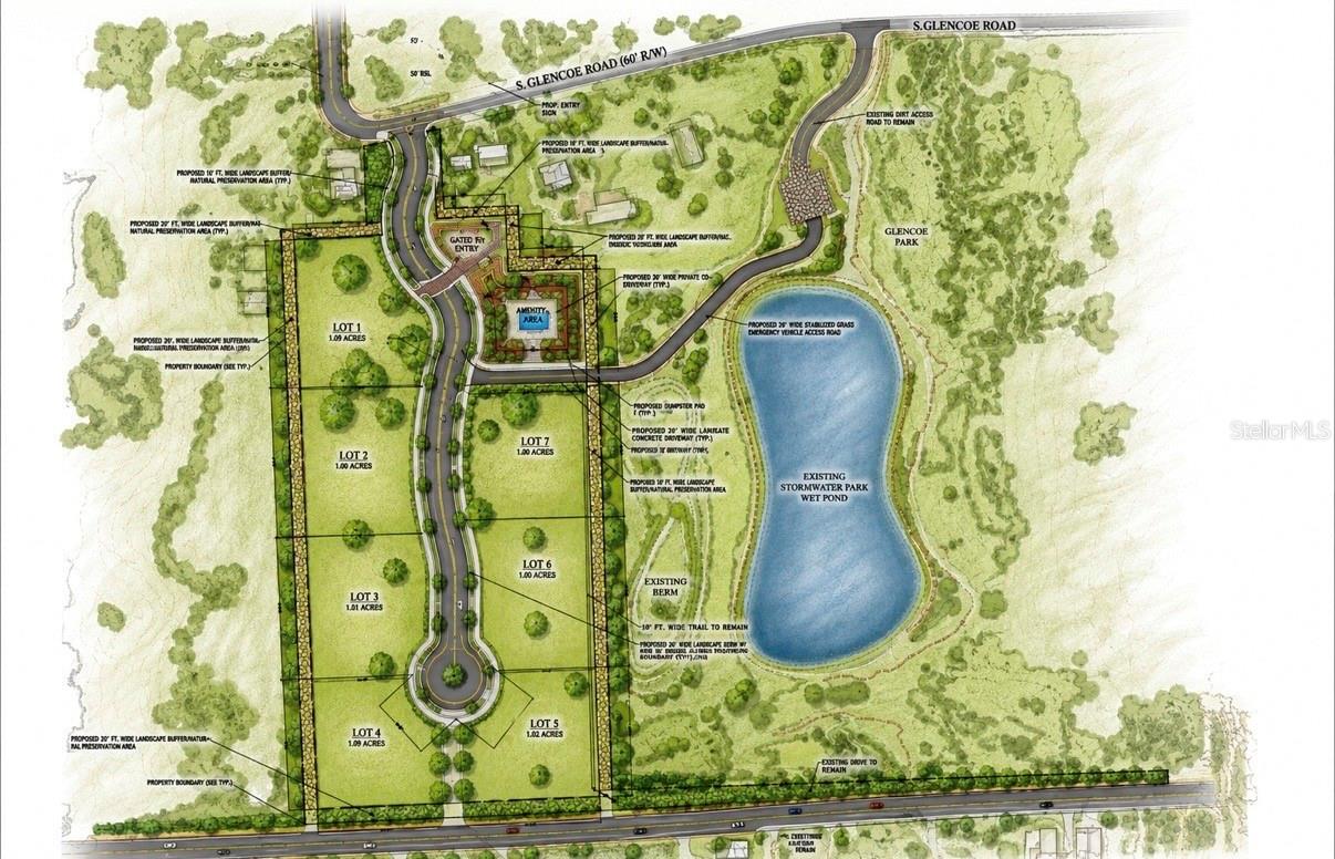 Site Plan - 1405 S GLENCOE RD, NEW SMYRNA BEACH