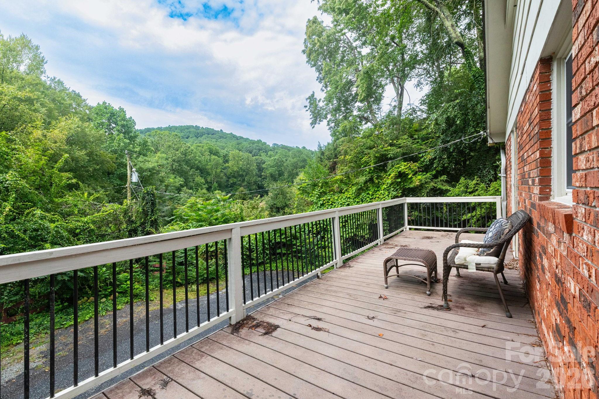 Master Bedroom Deck Featuring Morning View - 936 Toxaway Drive, Hendersonville