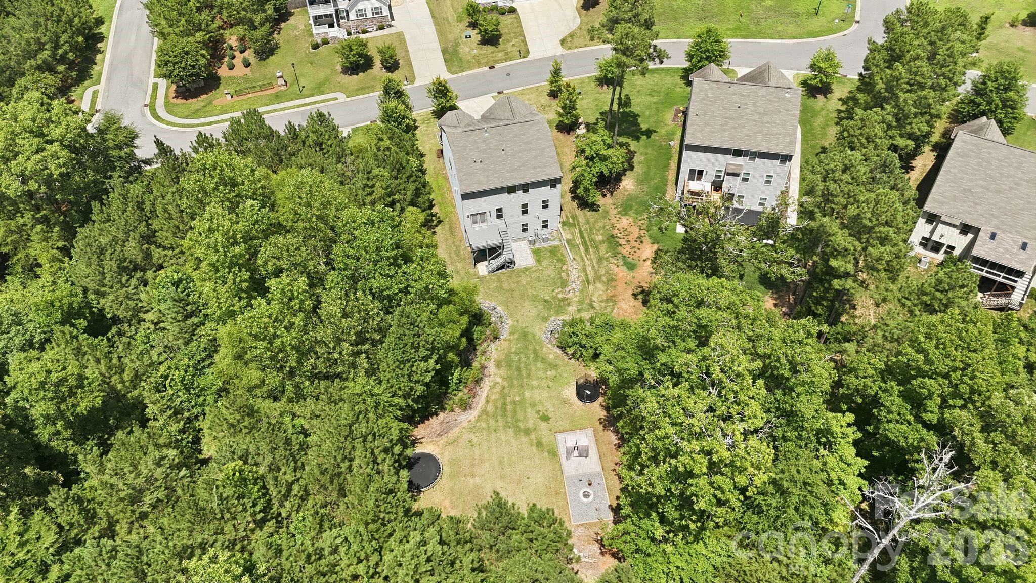 Aerial of backyard - 4870 Summerside Drive, Lake Wylie