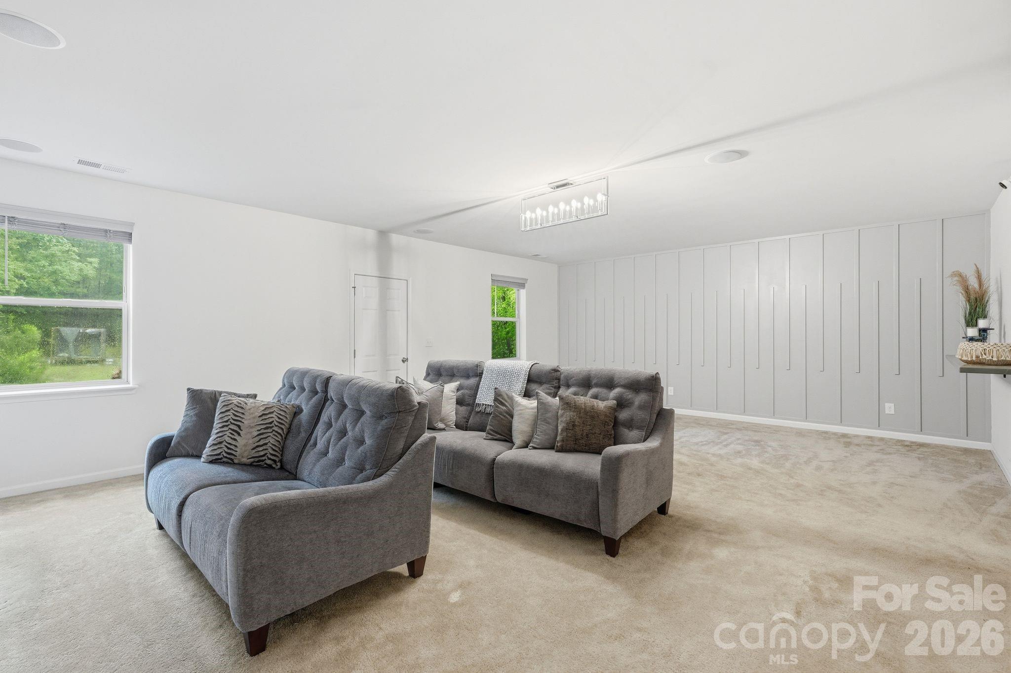Walkout basement media room/ flex space - 4870 Summerside Drive, Lake Wylie