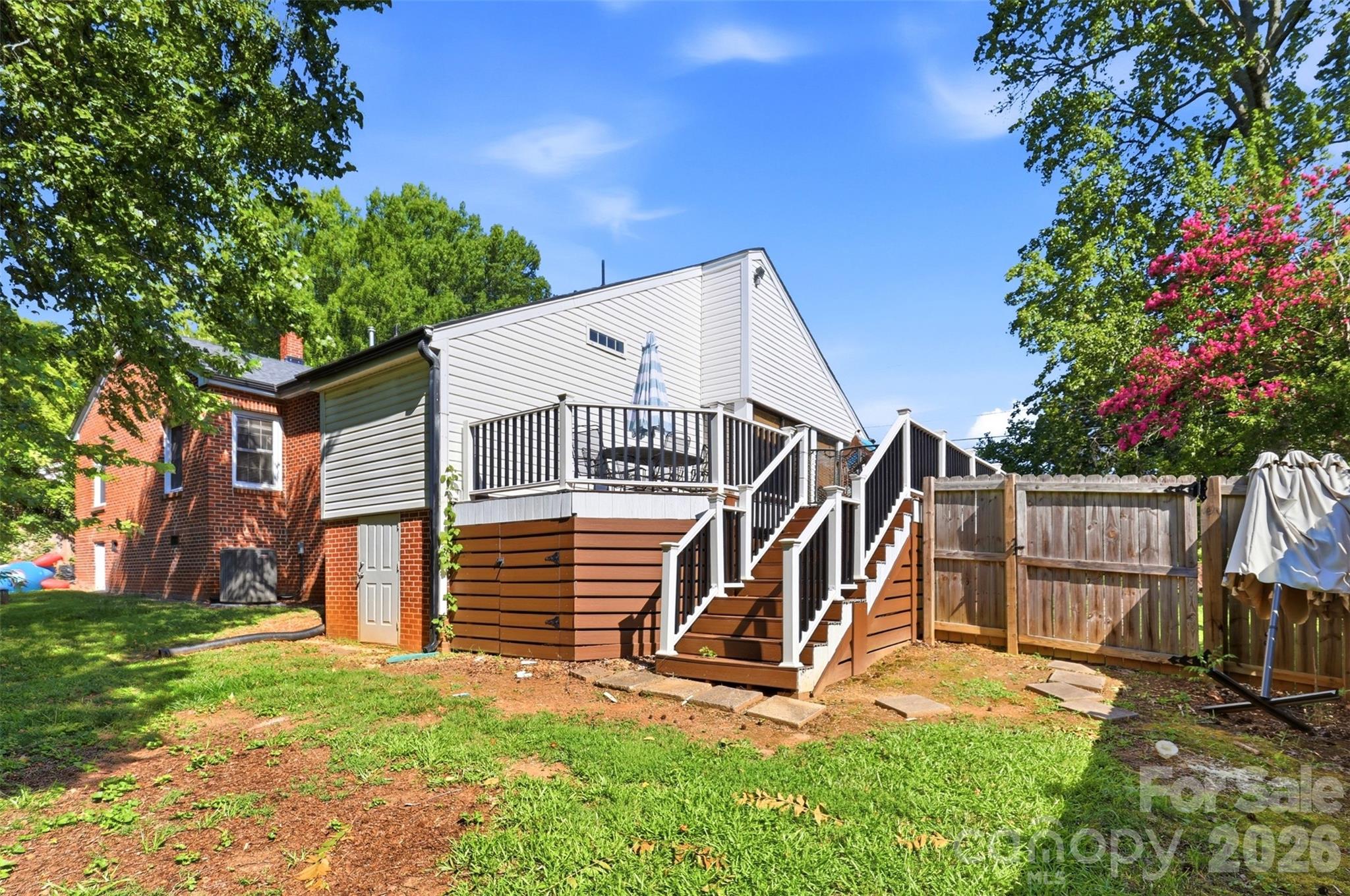 Backyard - You can see the door to the underhouse storage - 2201 Armstrong Park Drive, Gastonia