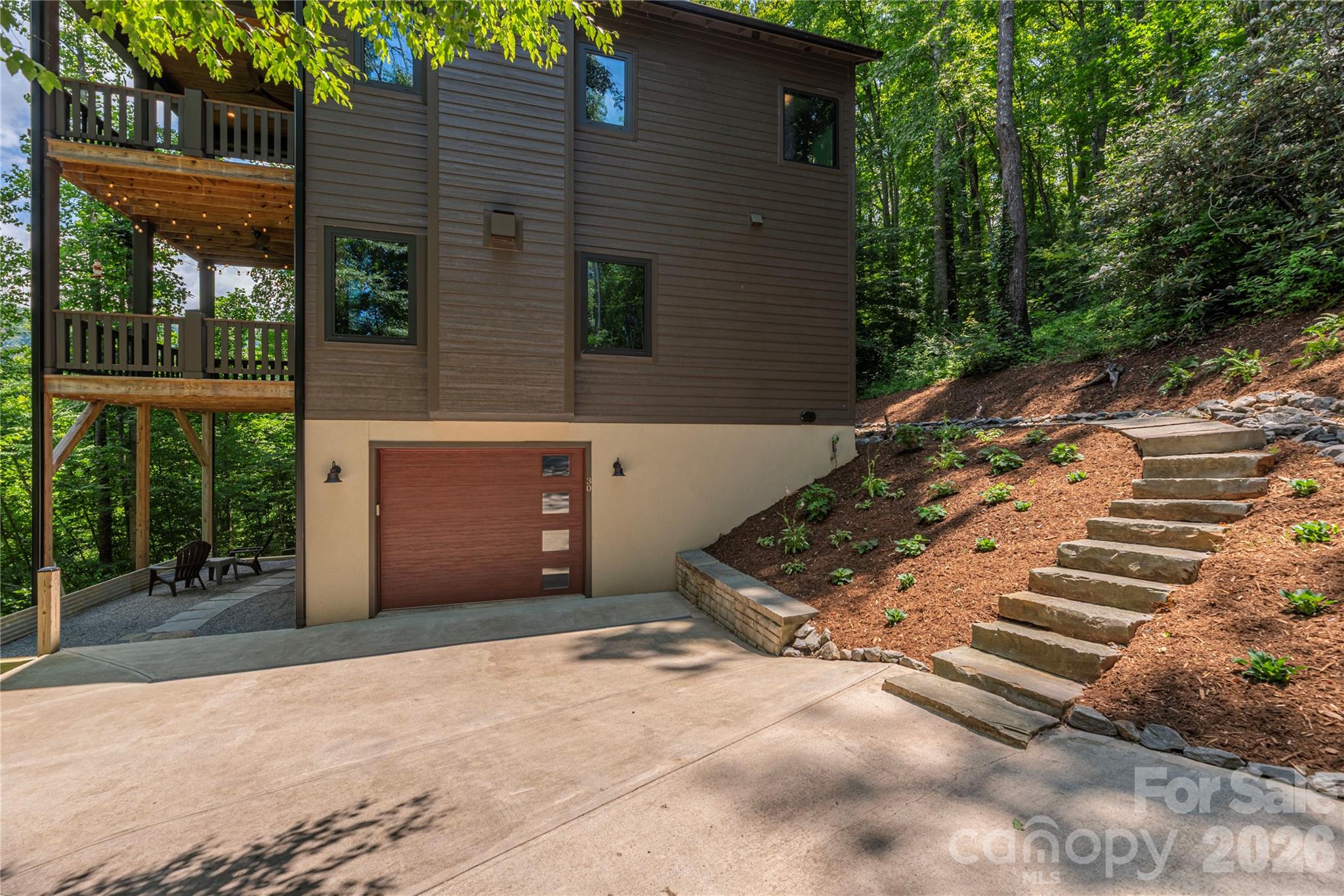Stone steps to entryway - 28 & 30 Garren View Drive, Fairview