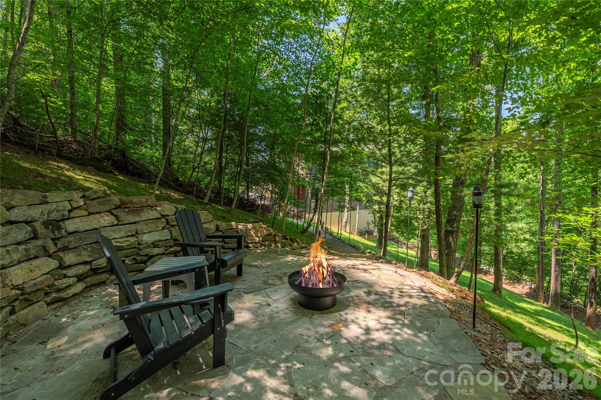 Firepit and patio for outdoor relaxation - 28 & 30 Garren View Drive, Fairview