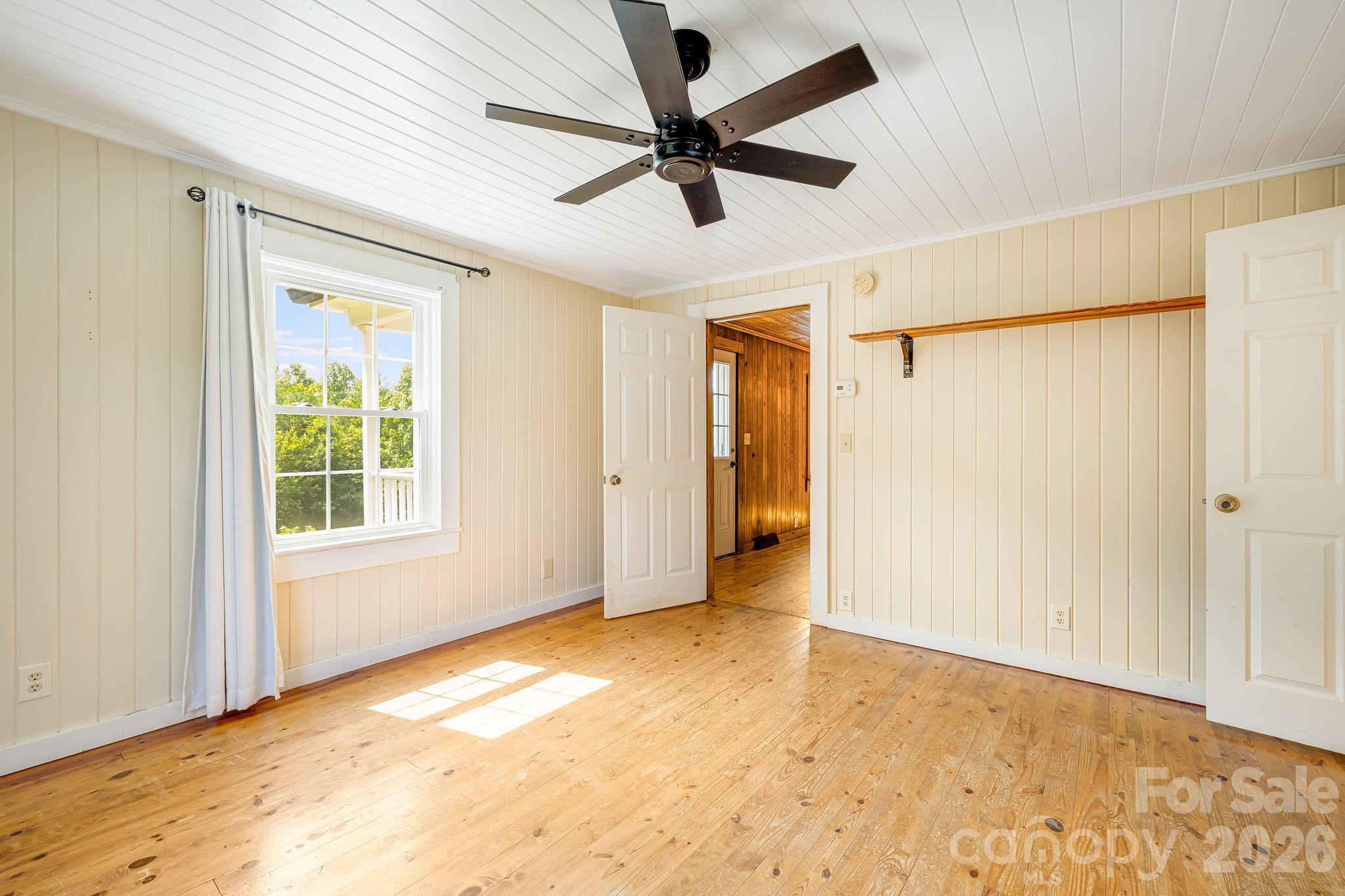 Main Bedroom w/ door out to living room - 111 Bible School Road, Lake Lure