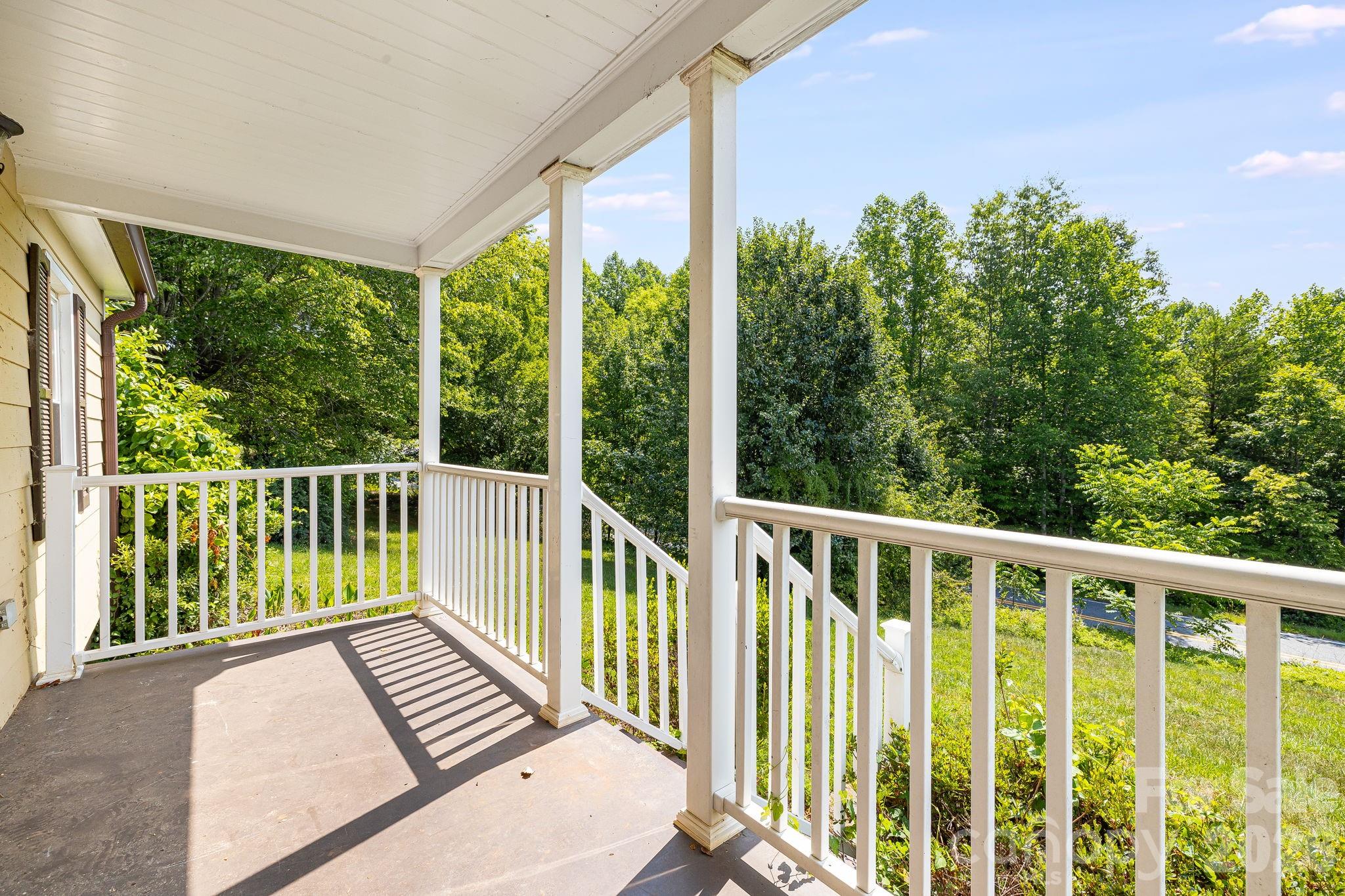 Porch facing front yard - 111 Bible School Road, Lake Lure