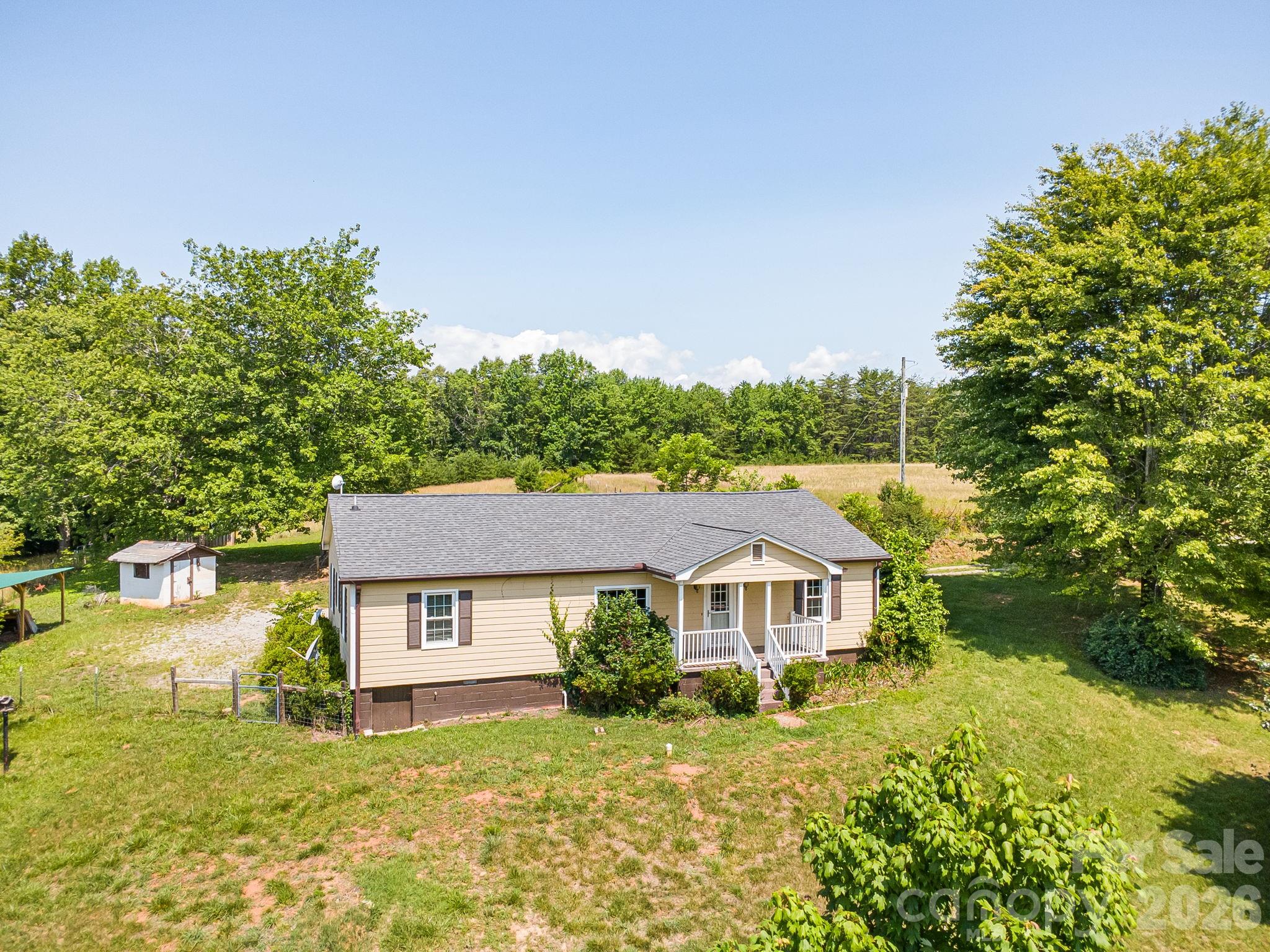 Home from front yard - 111 Bible School Road, Lake Lure