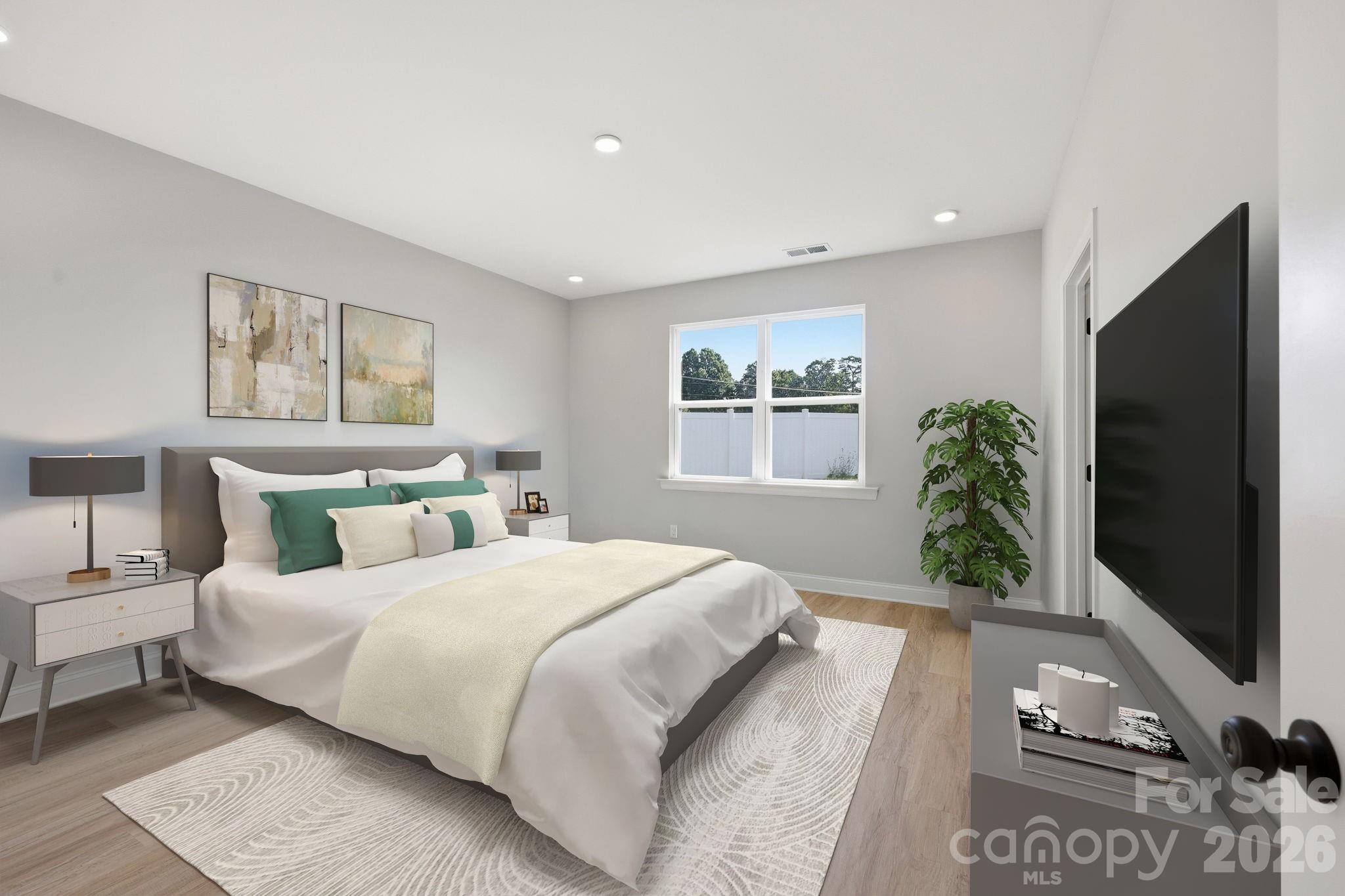 Virtuallty Staged - Primary Bedroom - 1962 Redwood Drive, Oakboro