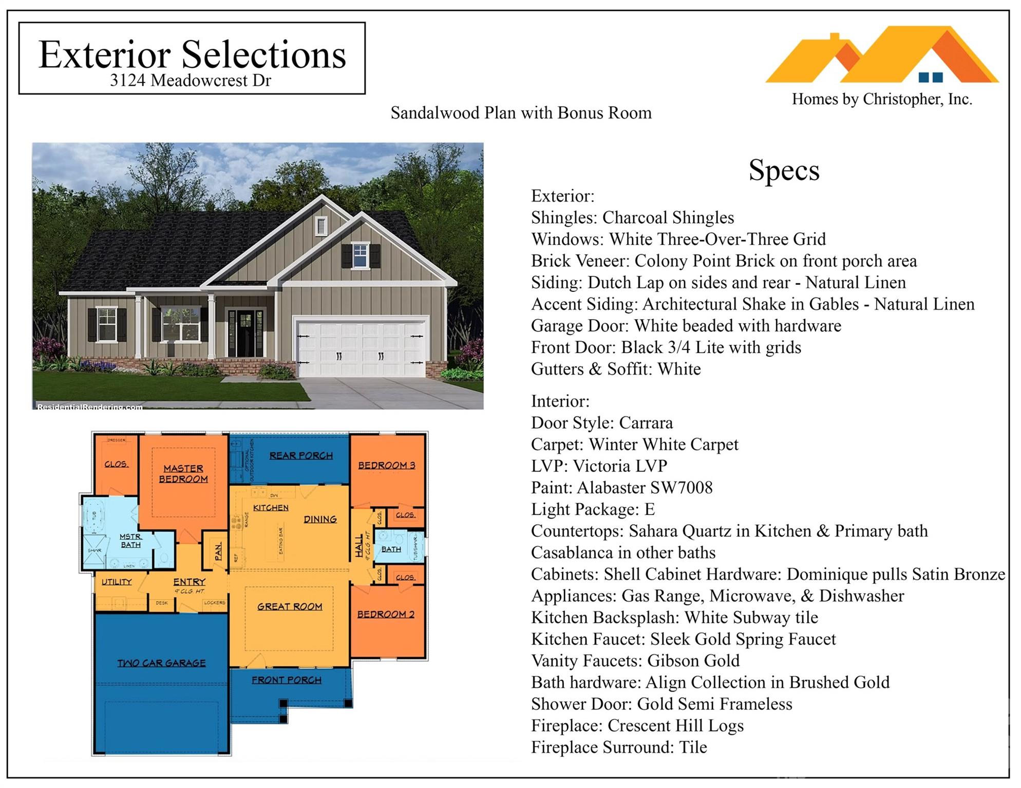 Single Family Residence at 3124 Meadowcrest Drive, Clover, photo 2 of 2