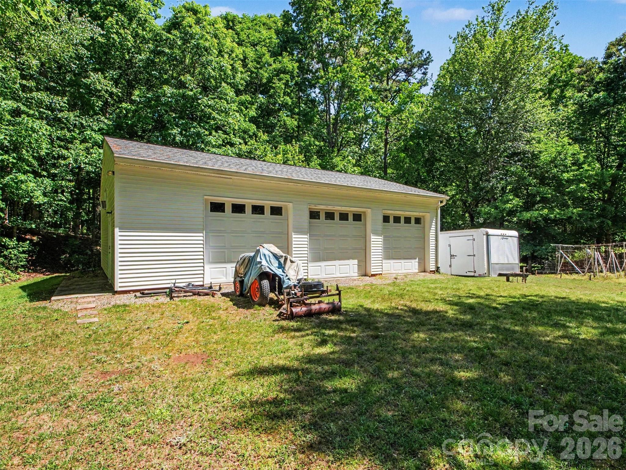 12oo sq foot ,  3 bay garage , wired , Pole Barn construction style - 915 Ostwalt Amity Road, Statesville