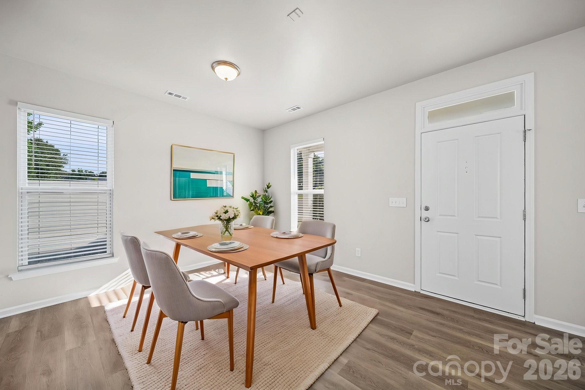 Virtually Staged Dining Area - 4104 Vance Road N, Huntersville