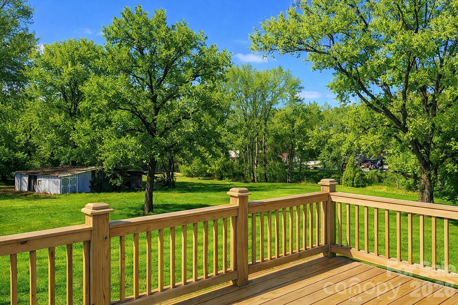 Rear Deck Overlooks Flat Backyard - 456 Allen Drive, Concord