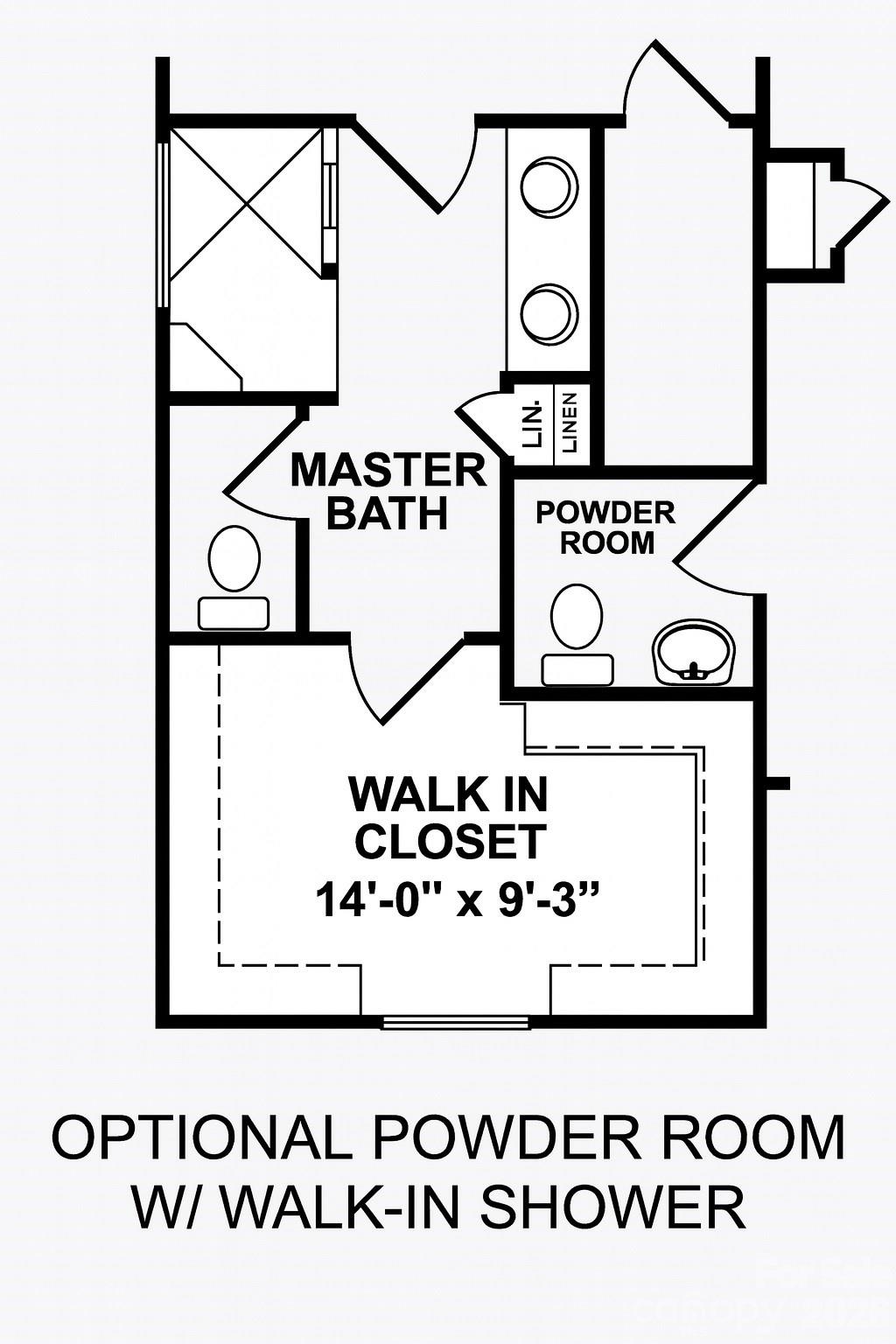 Primary Bath Layout - 5807 Monticello Drive NW, Concord