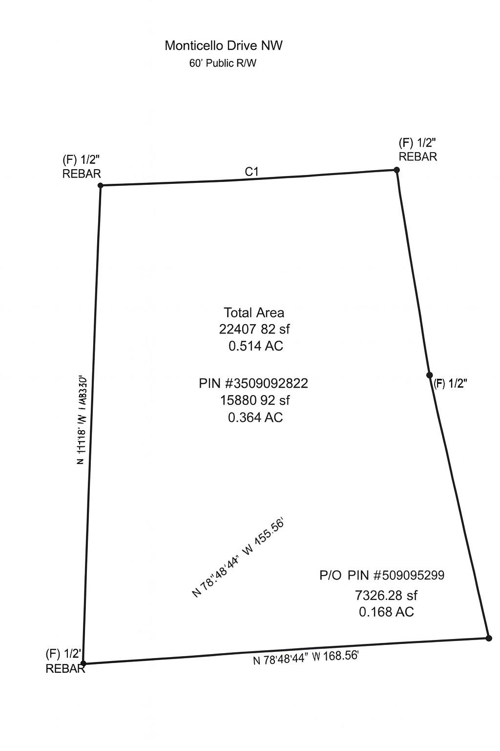 1/2 Acre Lot - 5807 Monticello Drive NW, Concord
