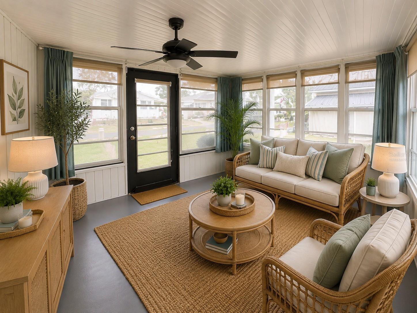 Front Florida Room Virtually Staged - 6315 GROVE POINTE DR SE, WINTER HAVEN
