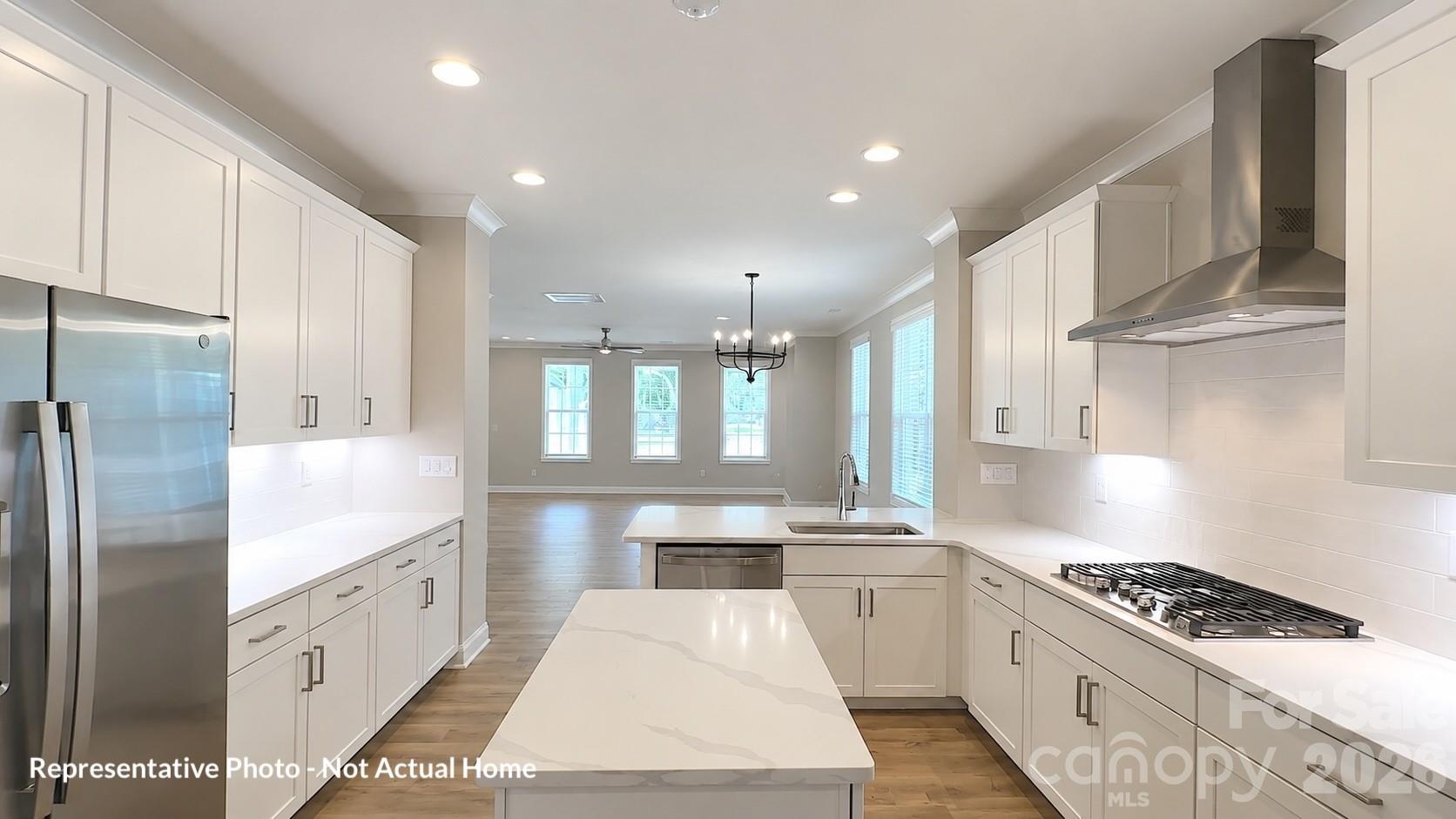 Kitchen with counter height option-Bordeaux - 10231 Rainier Trail Drive NW, Huntersville