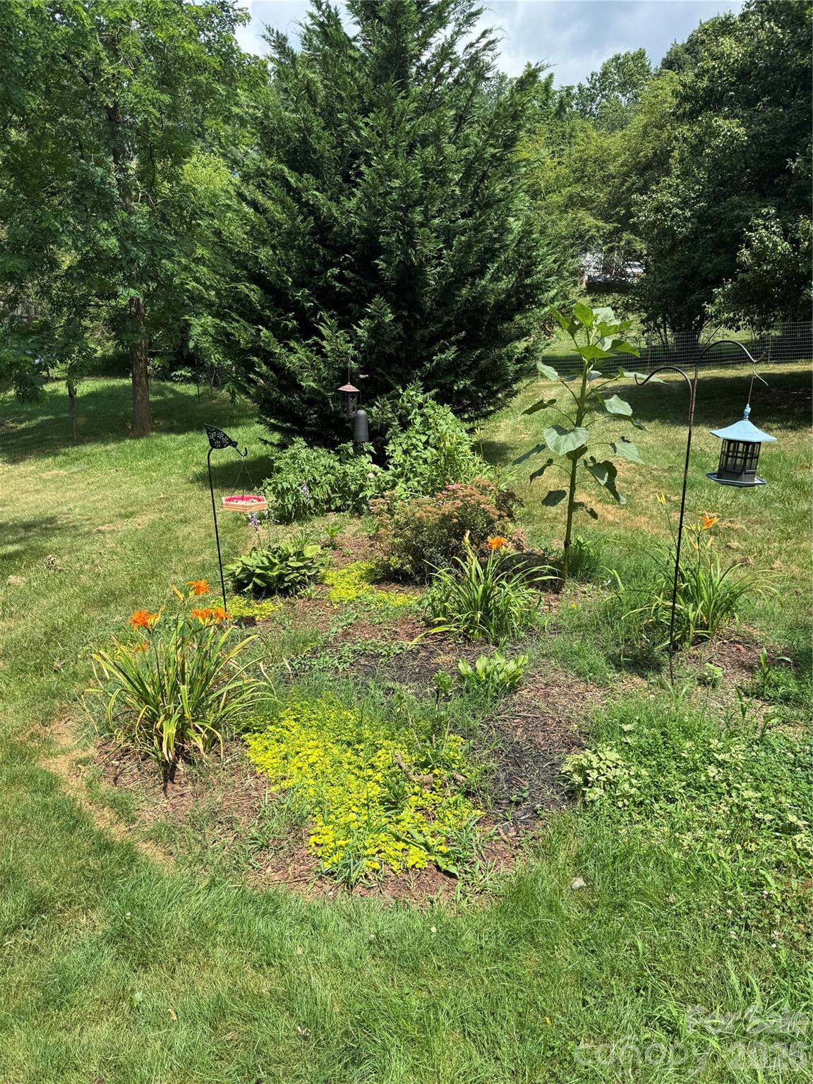 Beautiful garden space right off the screened in porch - 3 Odie Lane, Candler