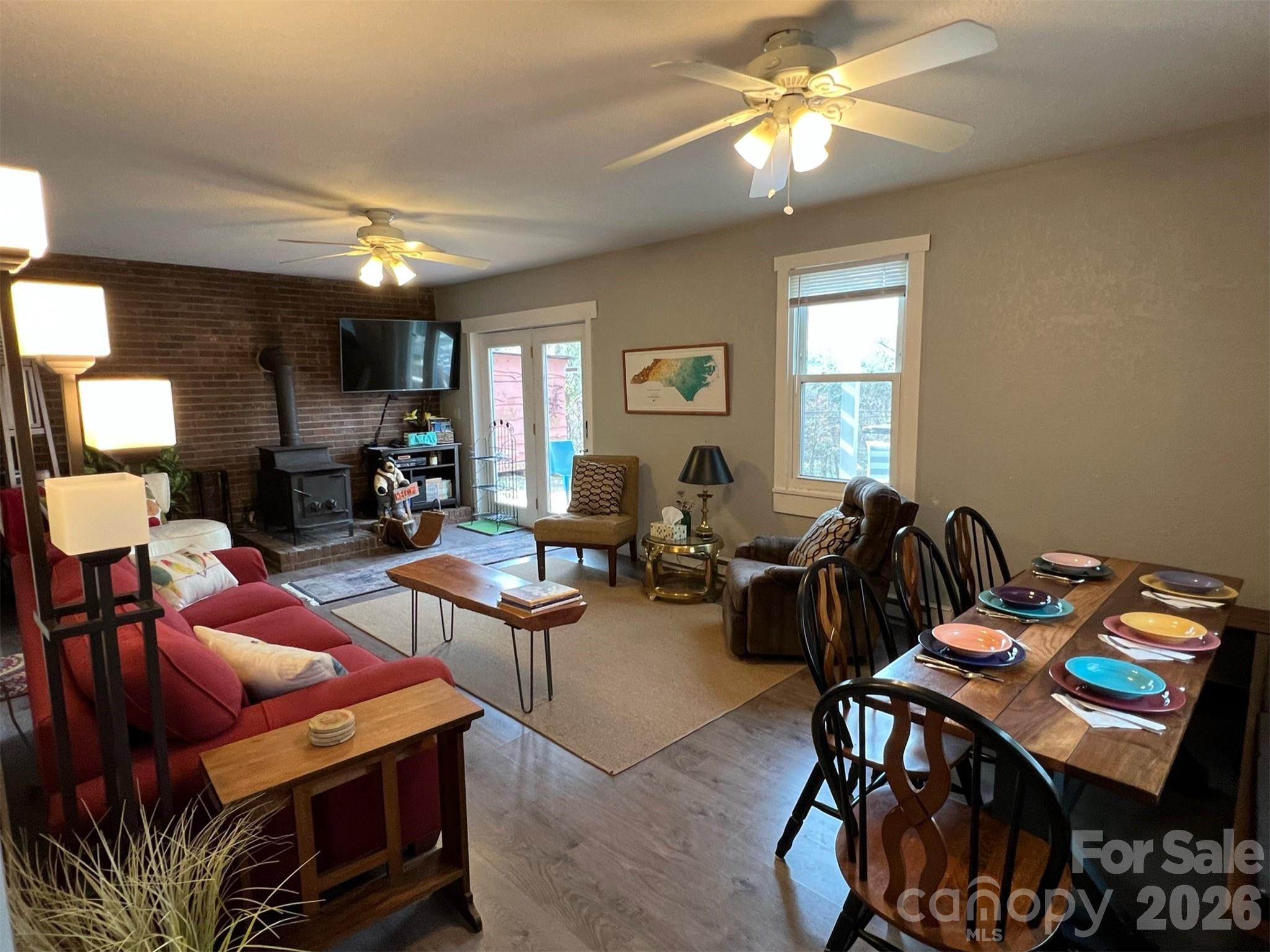 Open Living and Dining Areas - 95 Walker Cove Road, Black Mountain