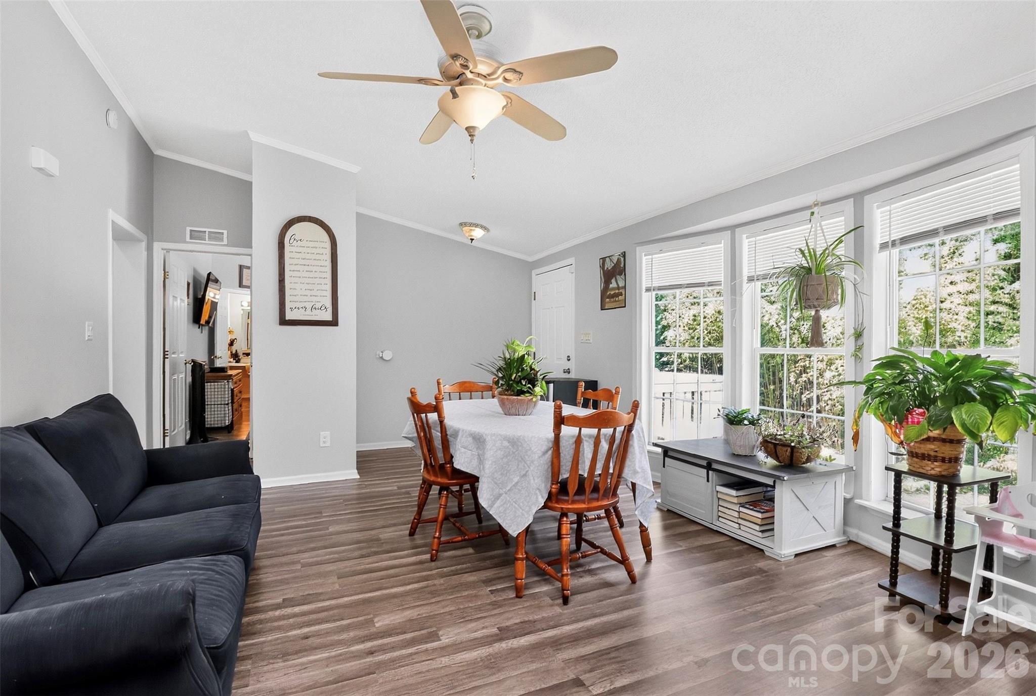 Sunny front room with bay window! Use this space however you'd like! - 602 Timberwood Drive, Fort Mill