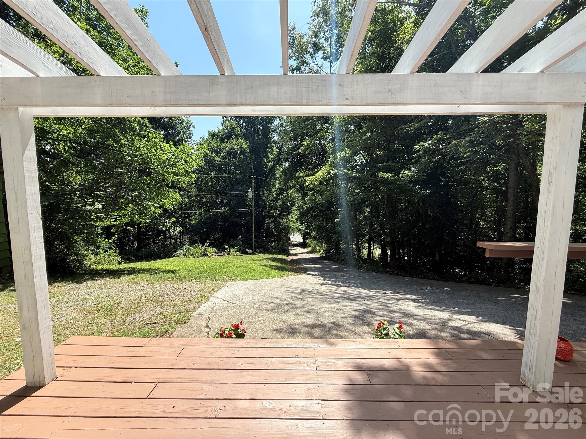 Pretty lattice that brings part shade, and also beautiful light! - 95 Walker Cove Road, Black Mountain