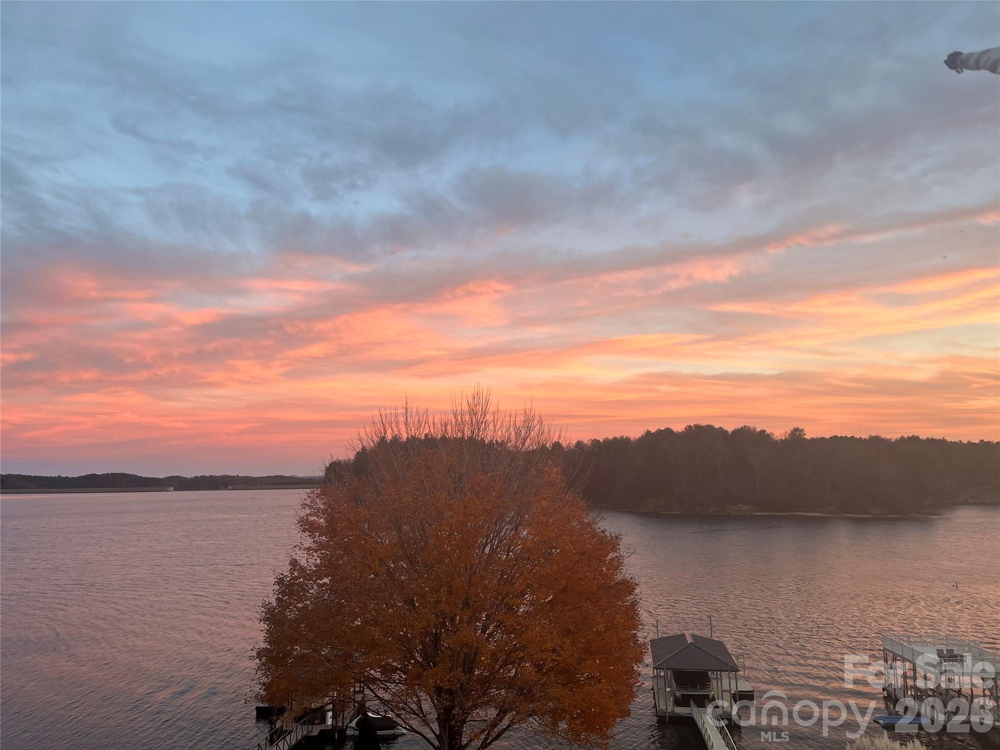 Aerial of the community point with docks and shared waterfront amenities. - 831 Lake Club Drive, Nebo