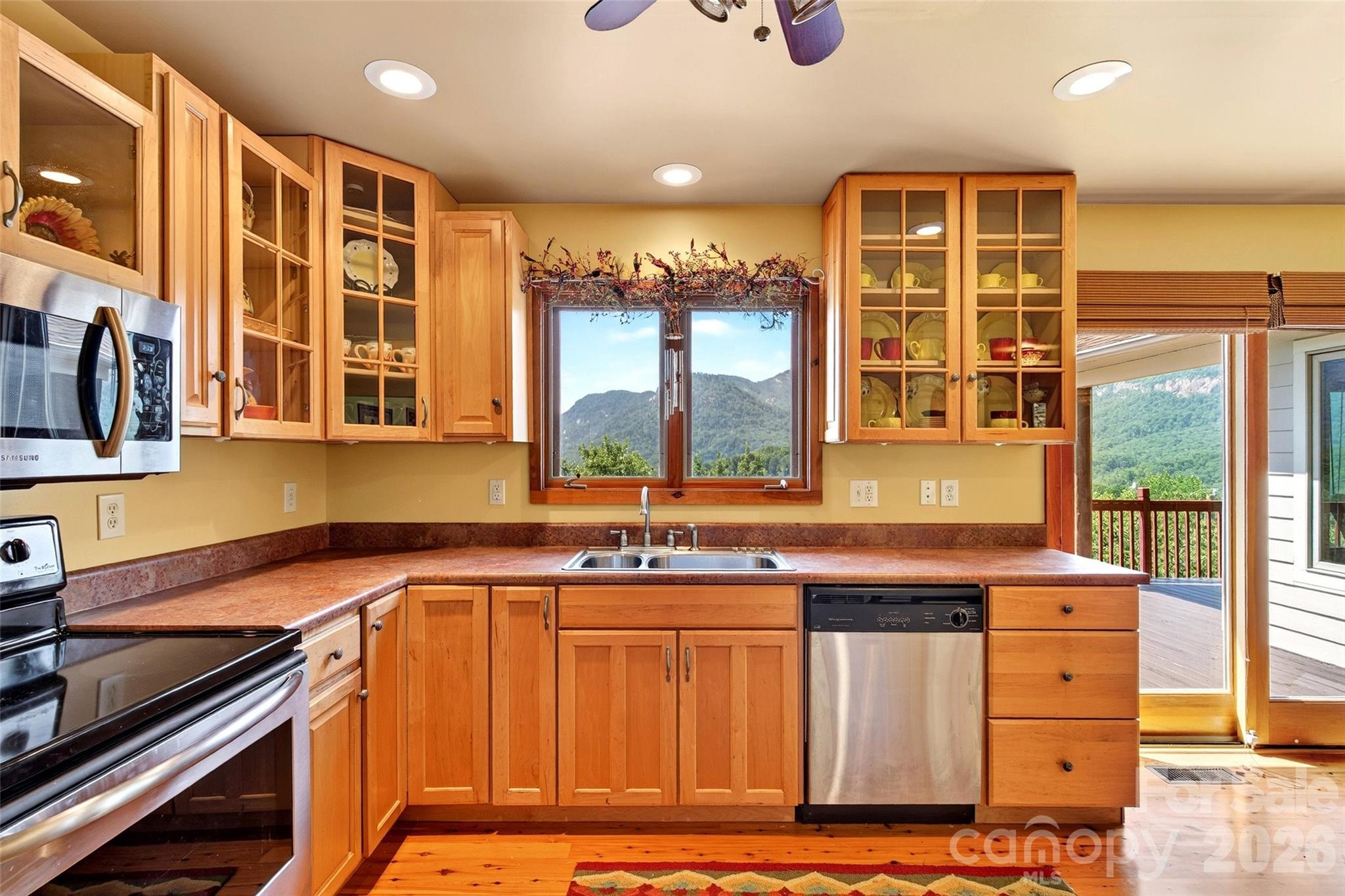 Who doesn't want to wash dishes with that view! - 227 Sidney Lanier Drive, Lake Lure