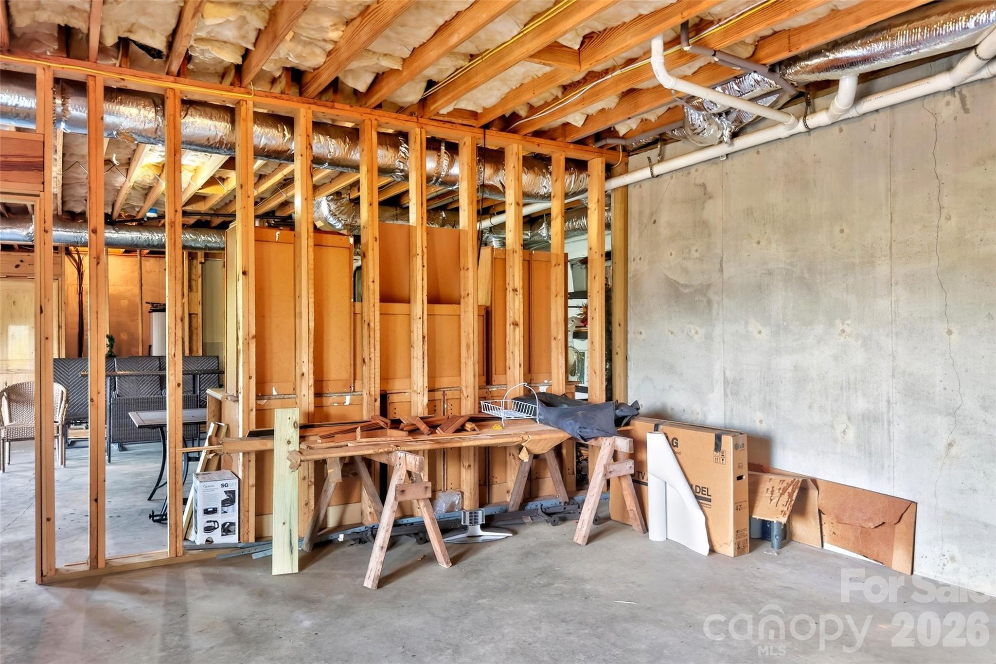 So many possibilities in the basement - 227 Sidney Lanier Drive, Lake Lure
