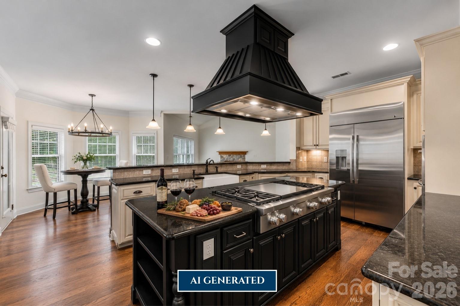 AI Generated with lighting, furniture and accessories. - 4709 Rockwood Drive, Waxhaw