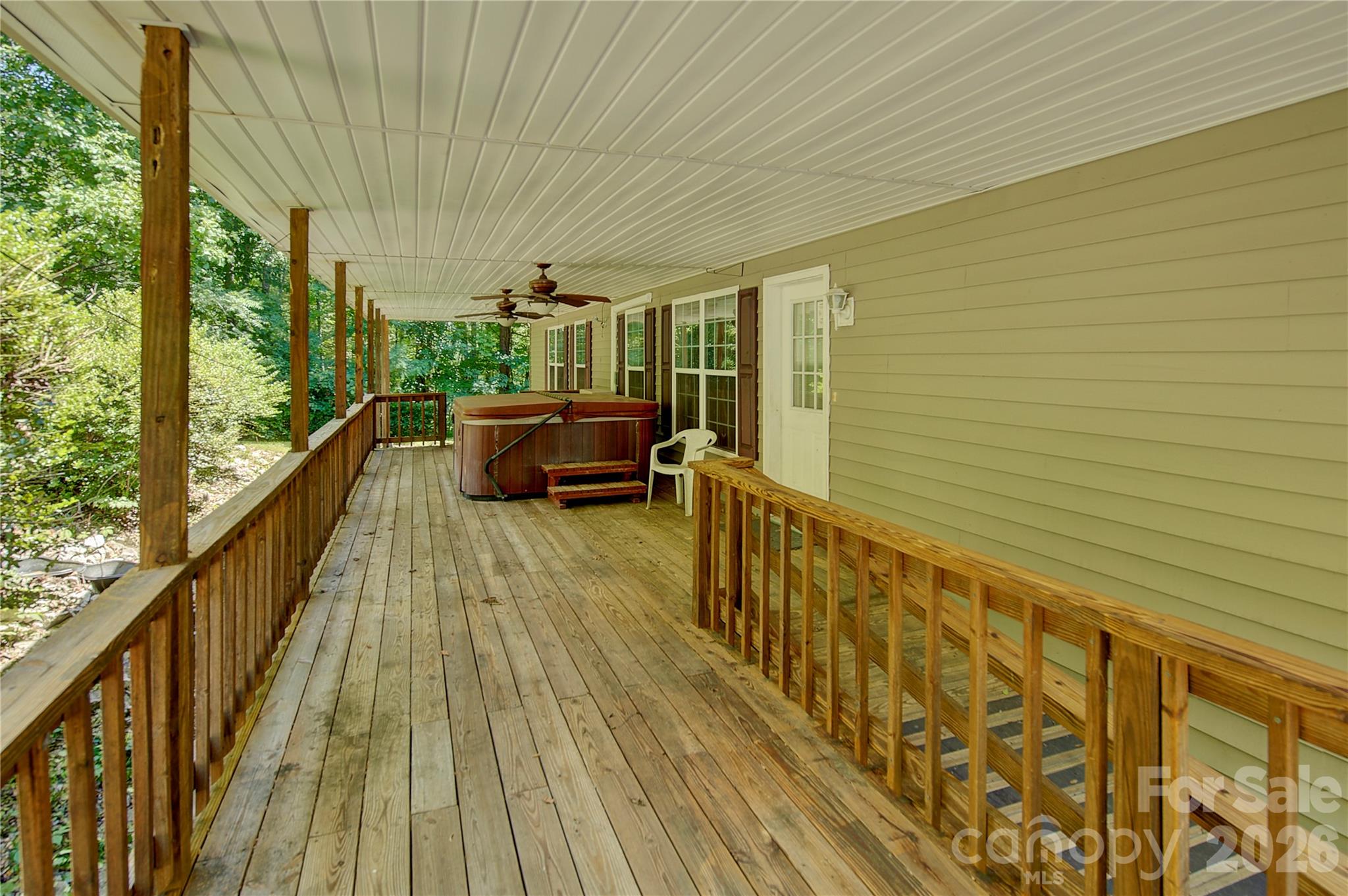 Large Covered back porch - with hot tub - 498 Broad Branch Road, Bakersville