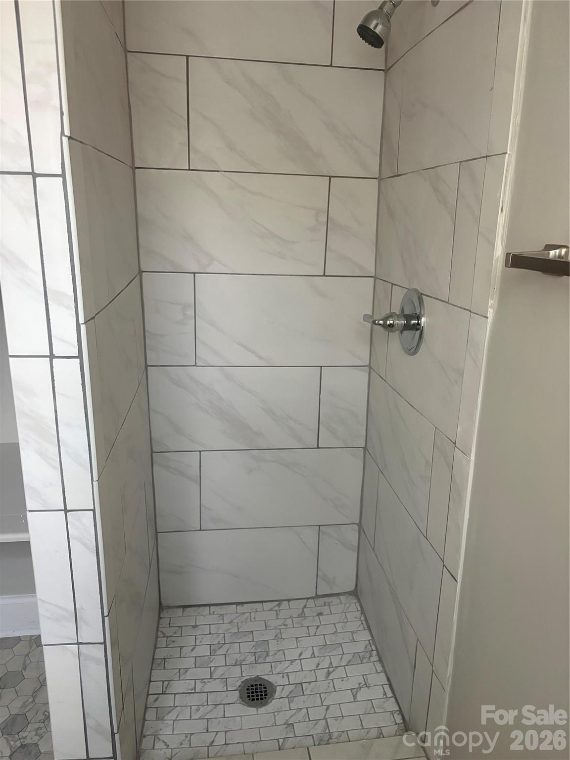 Primary Tiled Shower And Tiled Floor - 315 Parkview Avenue SW, Concord