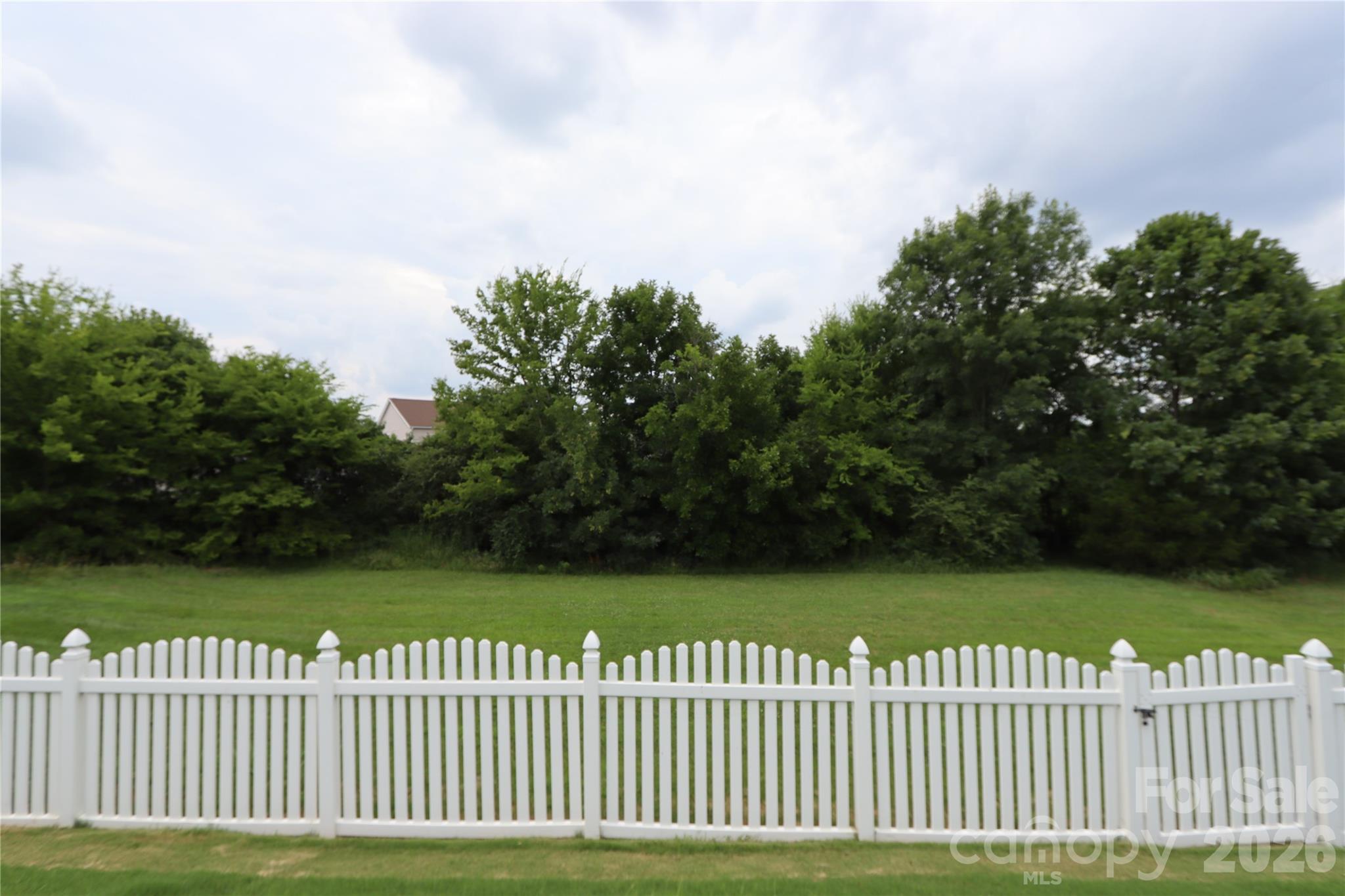 Fenced in with wooded buffer. - 3586 Larkhaven Avenue SW, Concord
