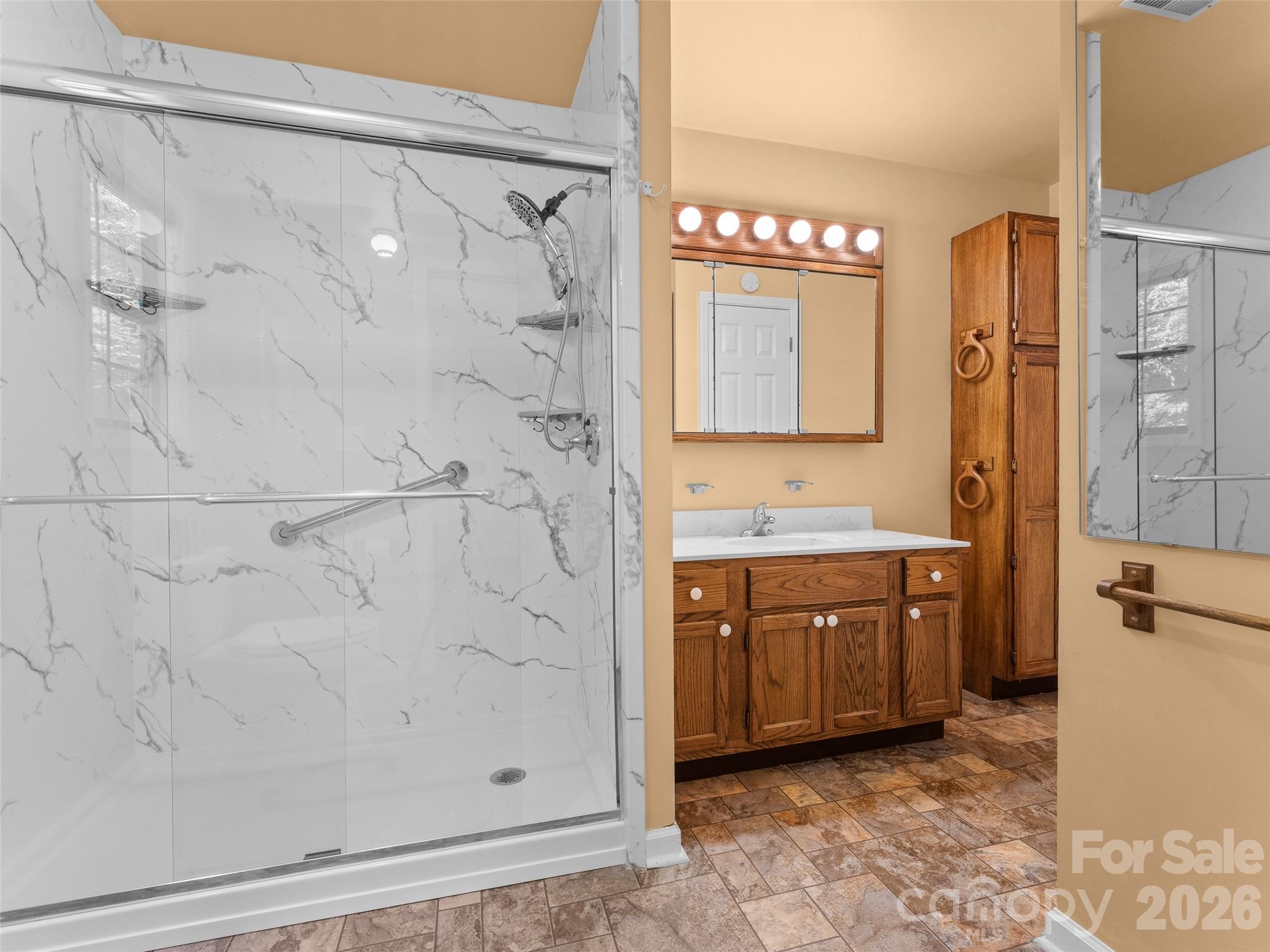 lower level bath - 323 Burrell Mountain Road, Brevard