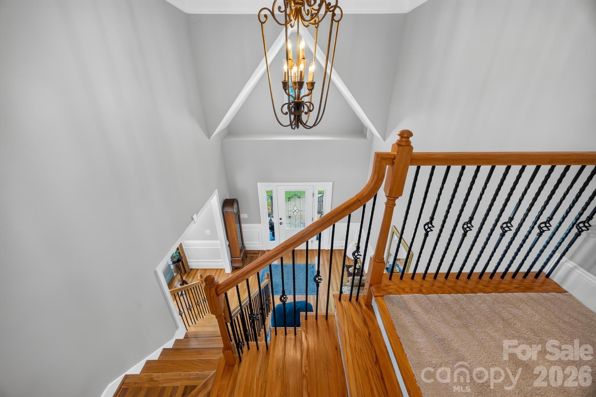 Second Story View to Foyer - 105 Mandarin Drive, Mooresville