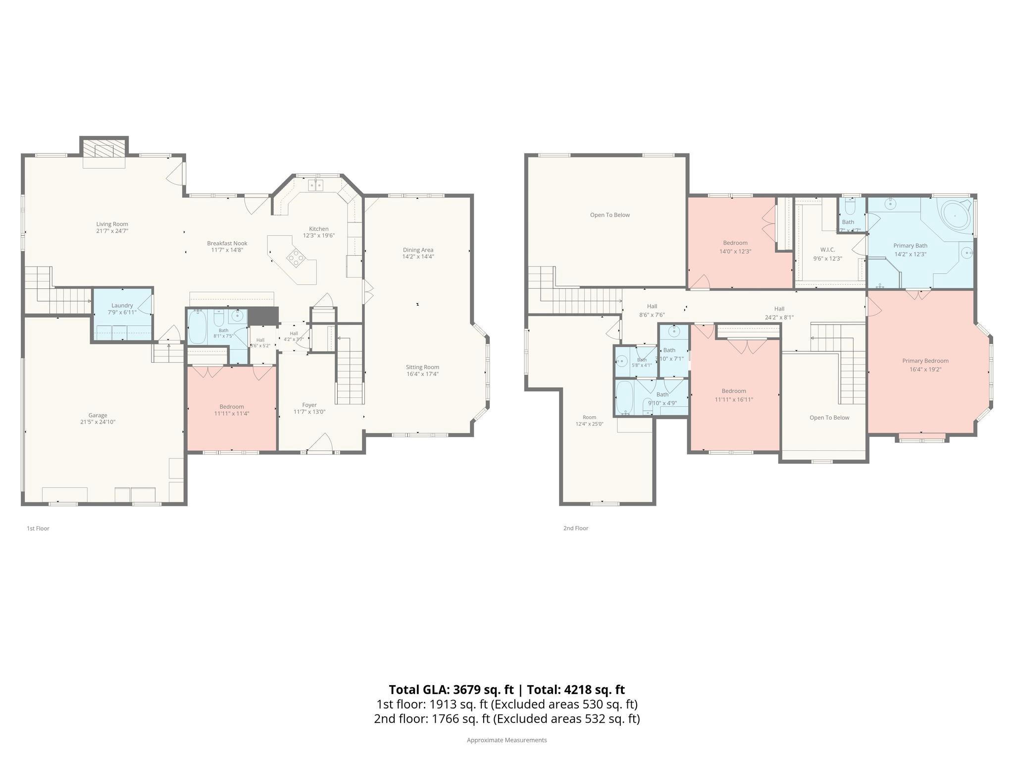 Floor plan and measurements - 105 Mandarin Drive, Mooresville