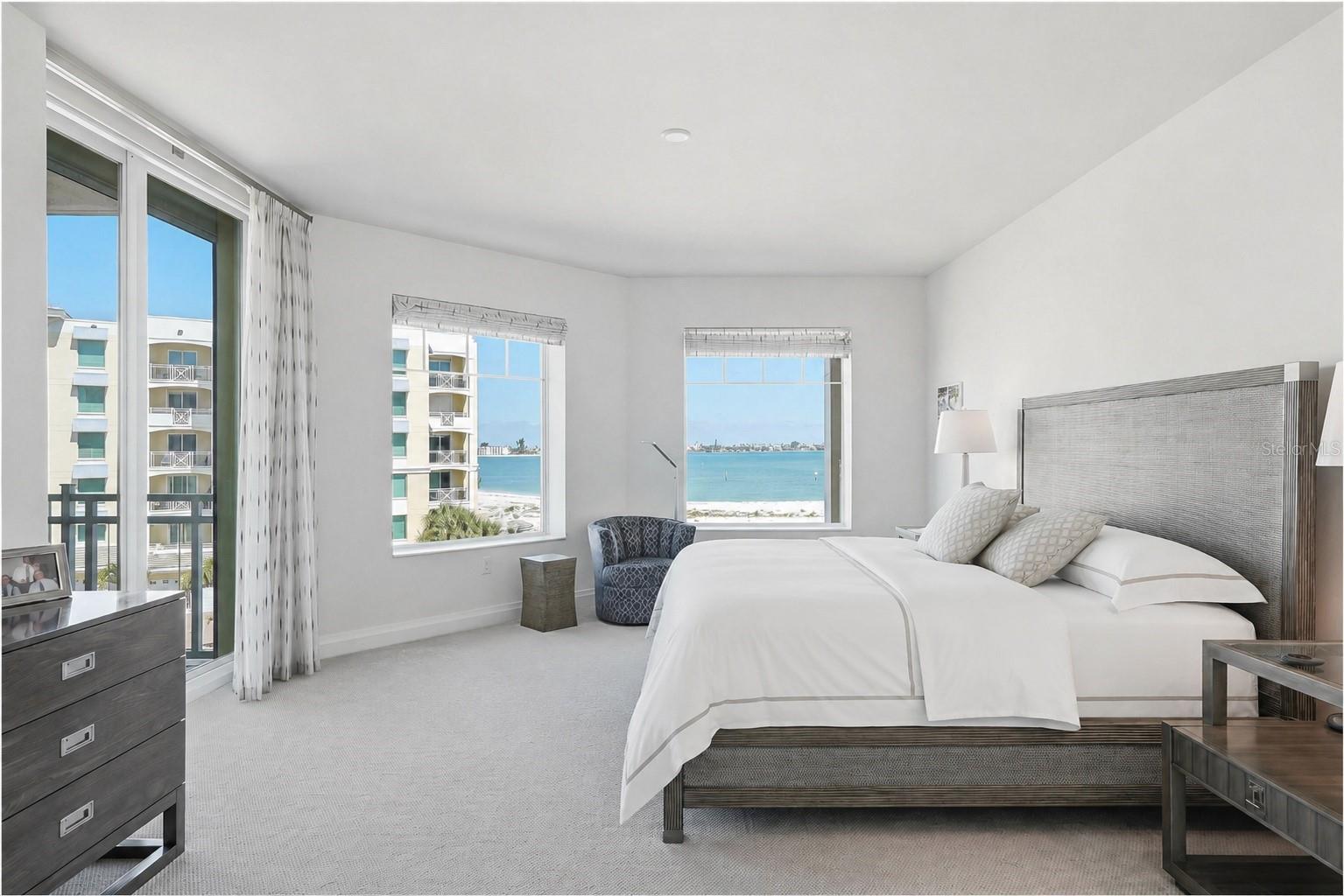 Oversized primary bedroom suite with community, beach and water views! - 650 COLLANY RD #401, TIERRA VERDE