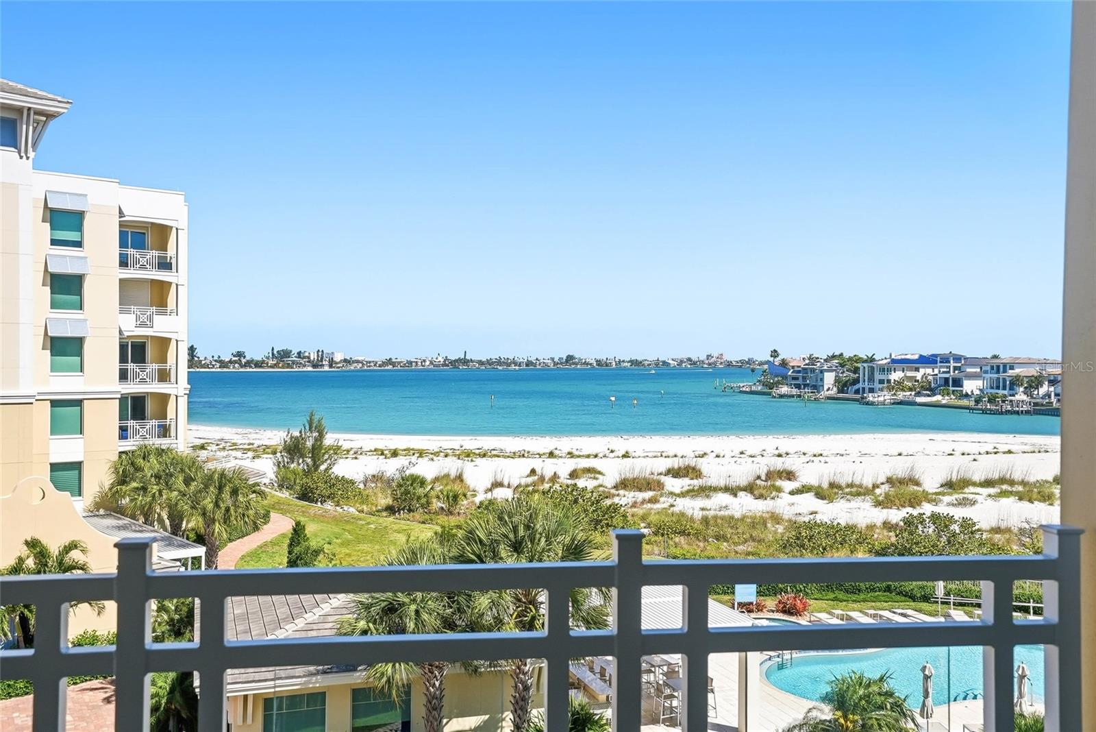 Picture yourself enjoying these sweeping water views of gulf, beach and pool! - 650 COLLANY RD #401, TIERRA VERDE