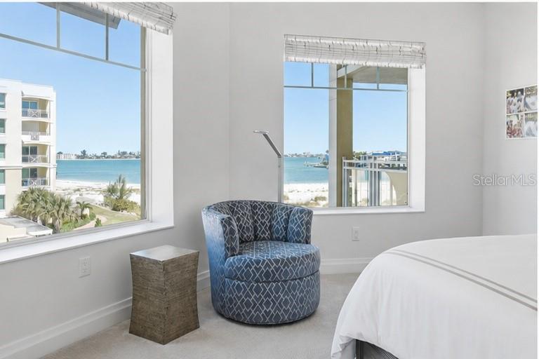 Large impact rated windows allow for plenty of light to shine into your bedroom! - 650 COLLANY RD #401, TIERRA VERDE