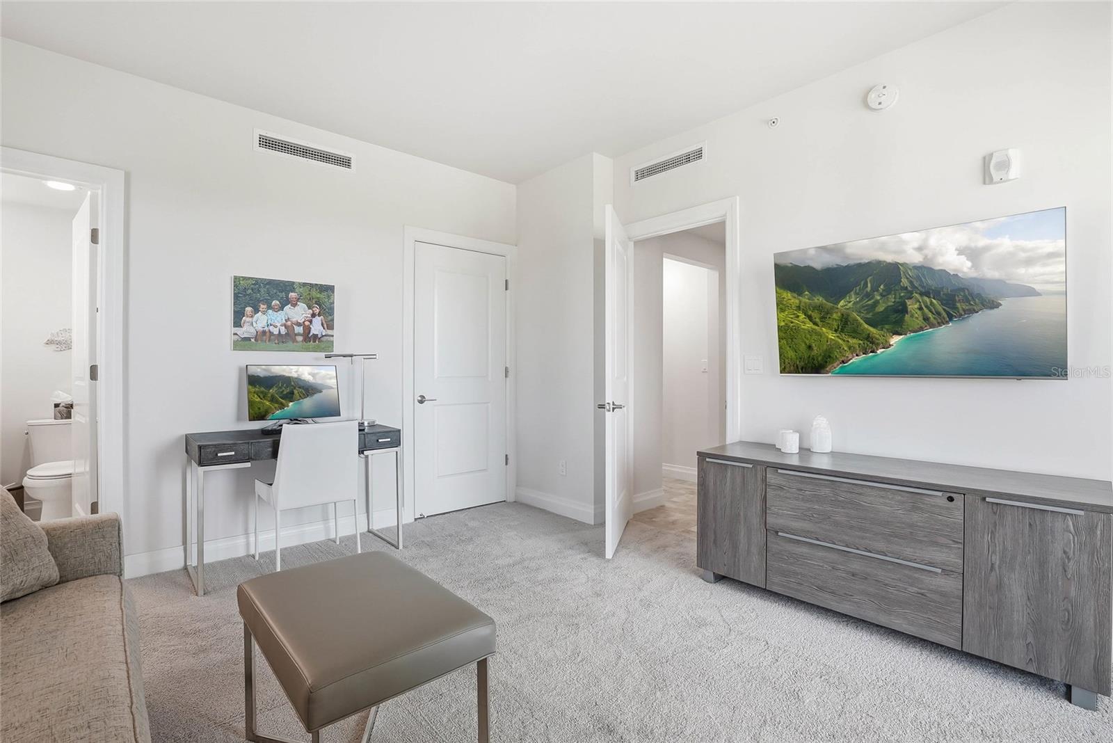 Third bedroom that is currently used as an office + ensuite bathroom - 650 COLLANY RD #401, TIERRA VERDE