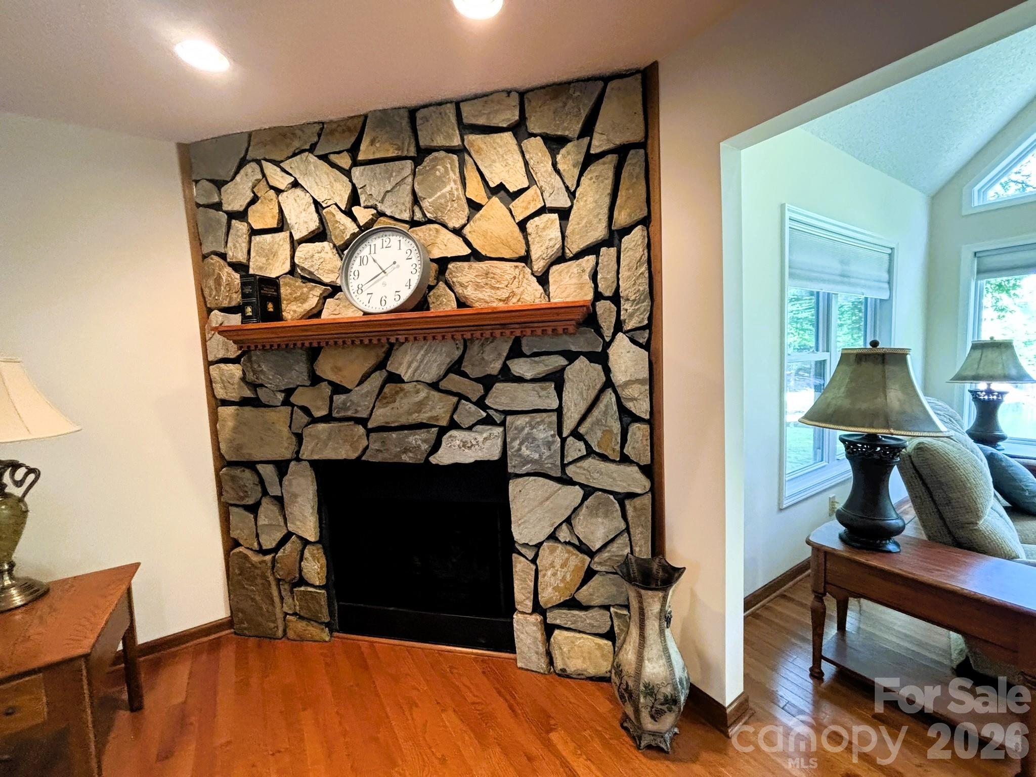 Stone Fireplace - 130 Canoe Court, Mount Gilead